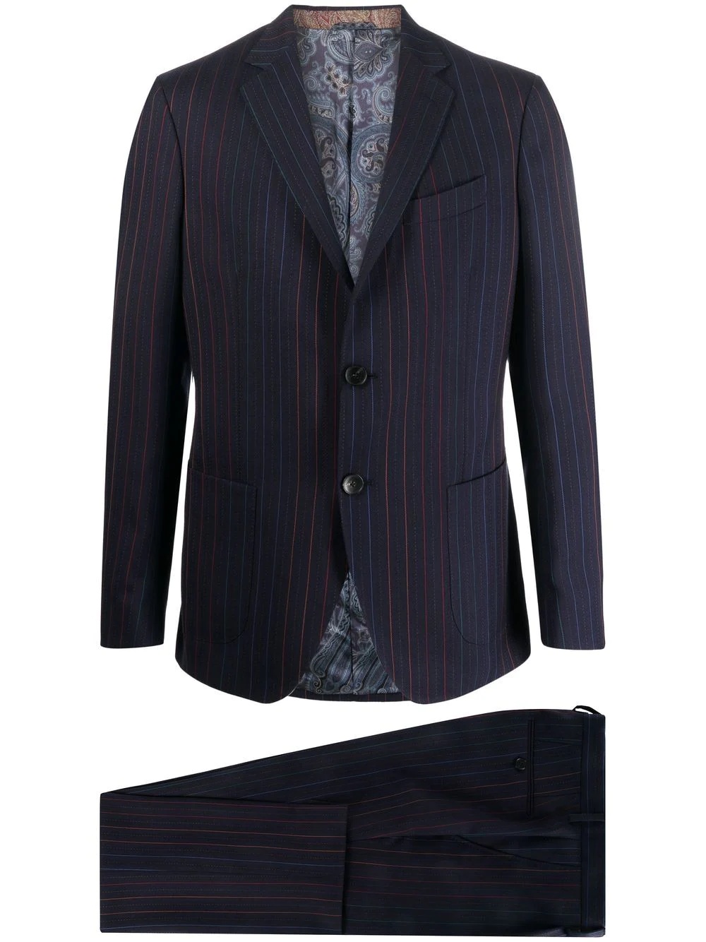 two-piece pinstripe suit - 1