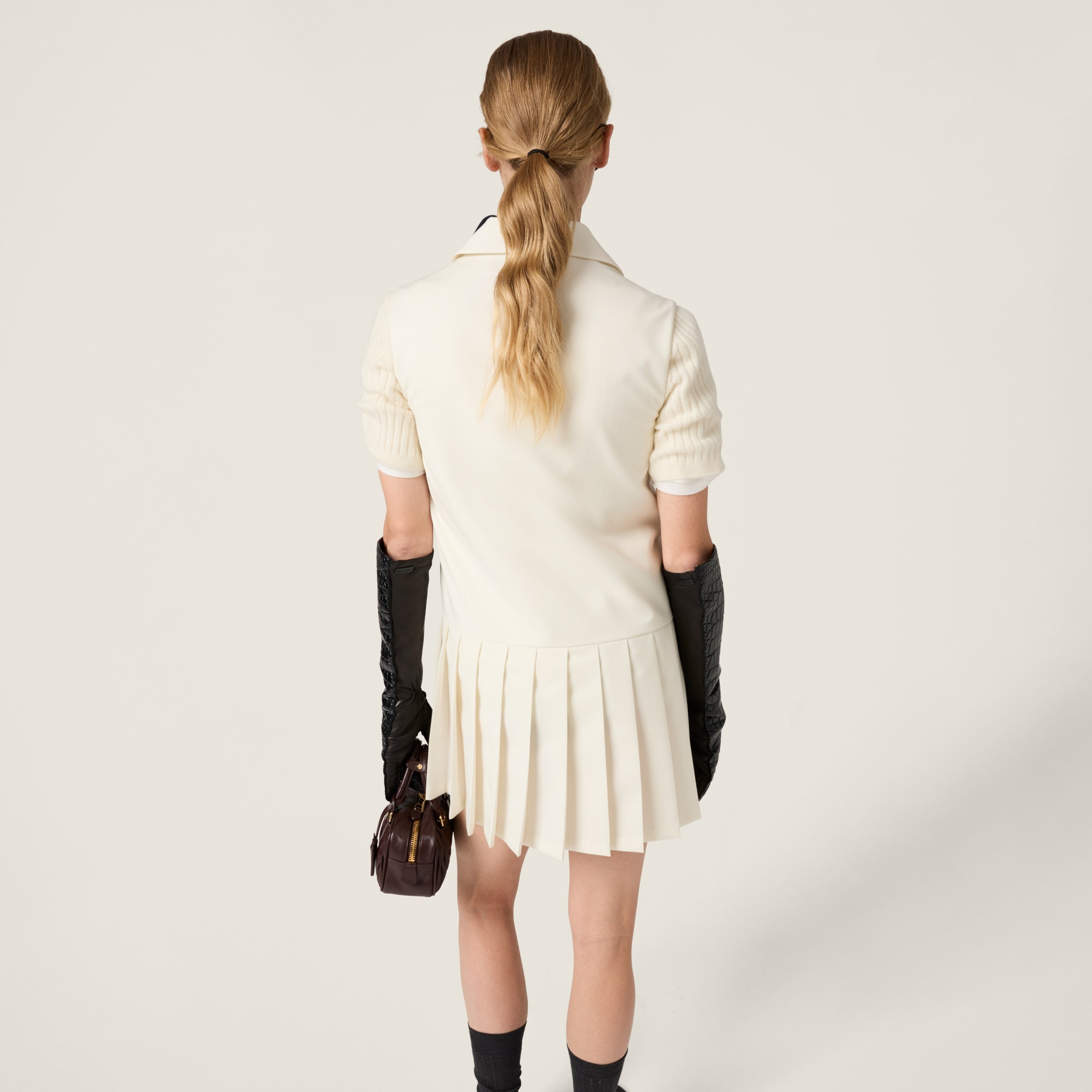 Mohair fabric mini-dress - 3