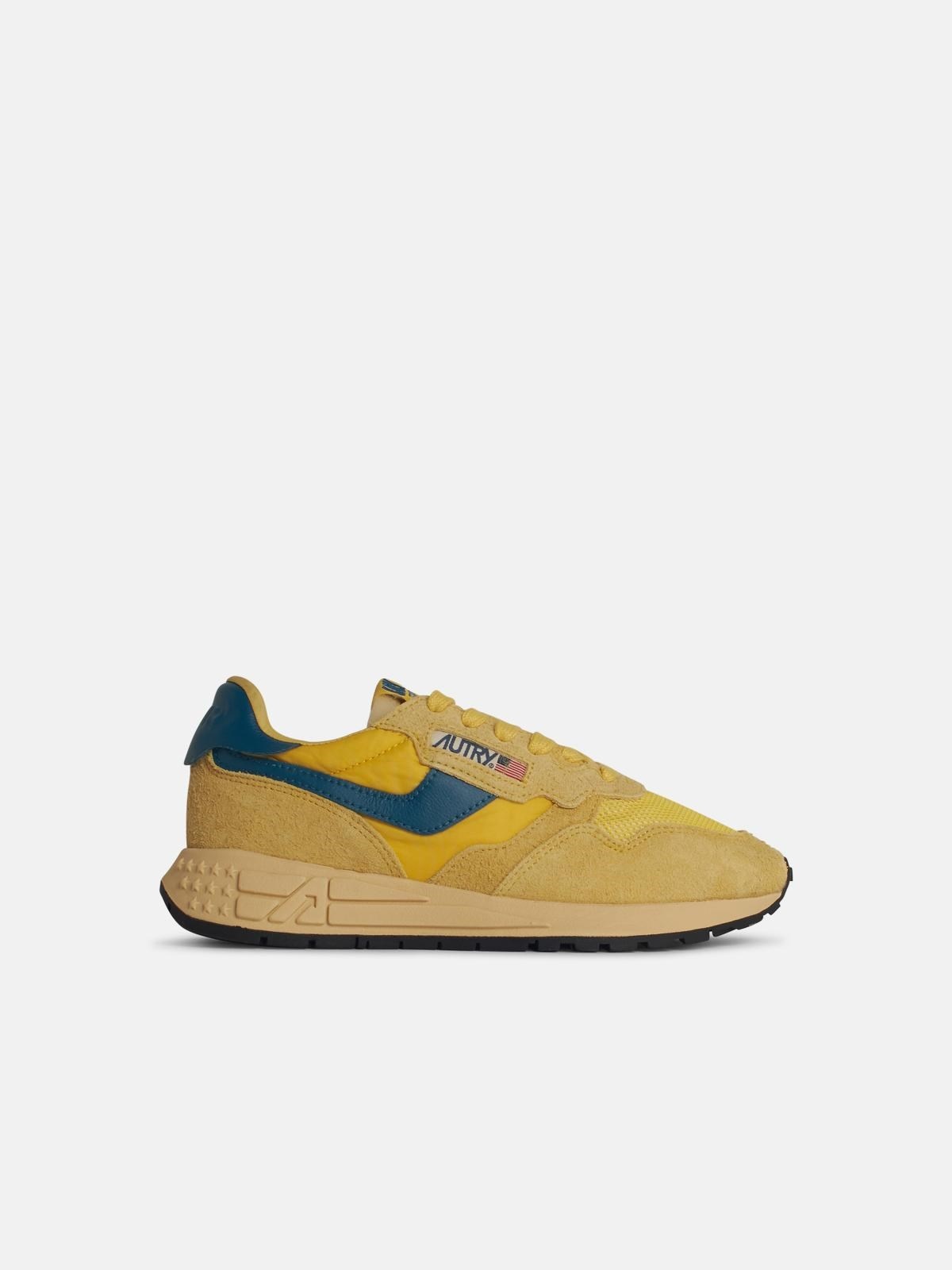 'REELWIND' YELLOW SUEDE SNEAKERS - 1