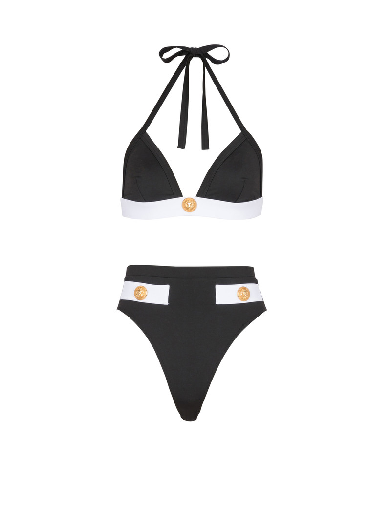 Two-piece swimming costume with buttons 1