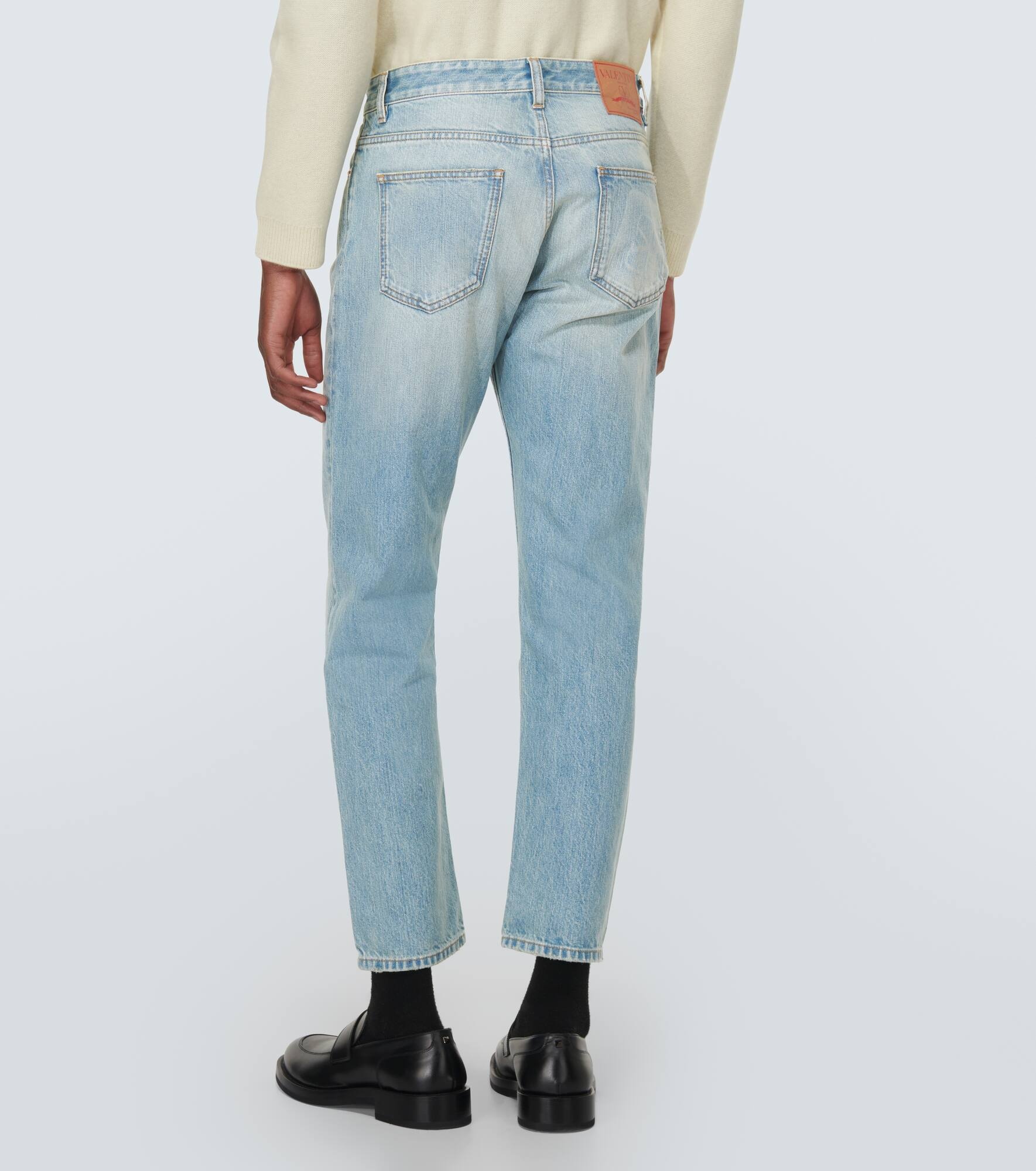 Mid-rise straight jeans - 4