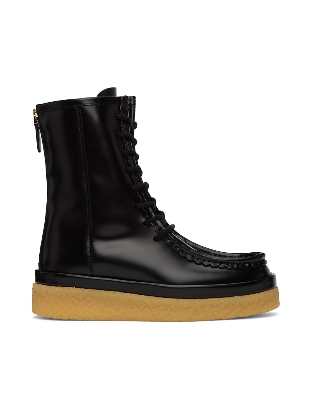 Black Jamie Lace-Up Boots - 1