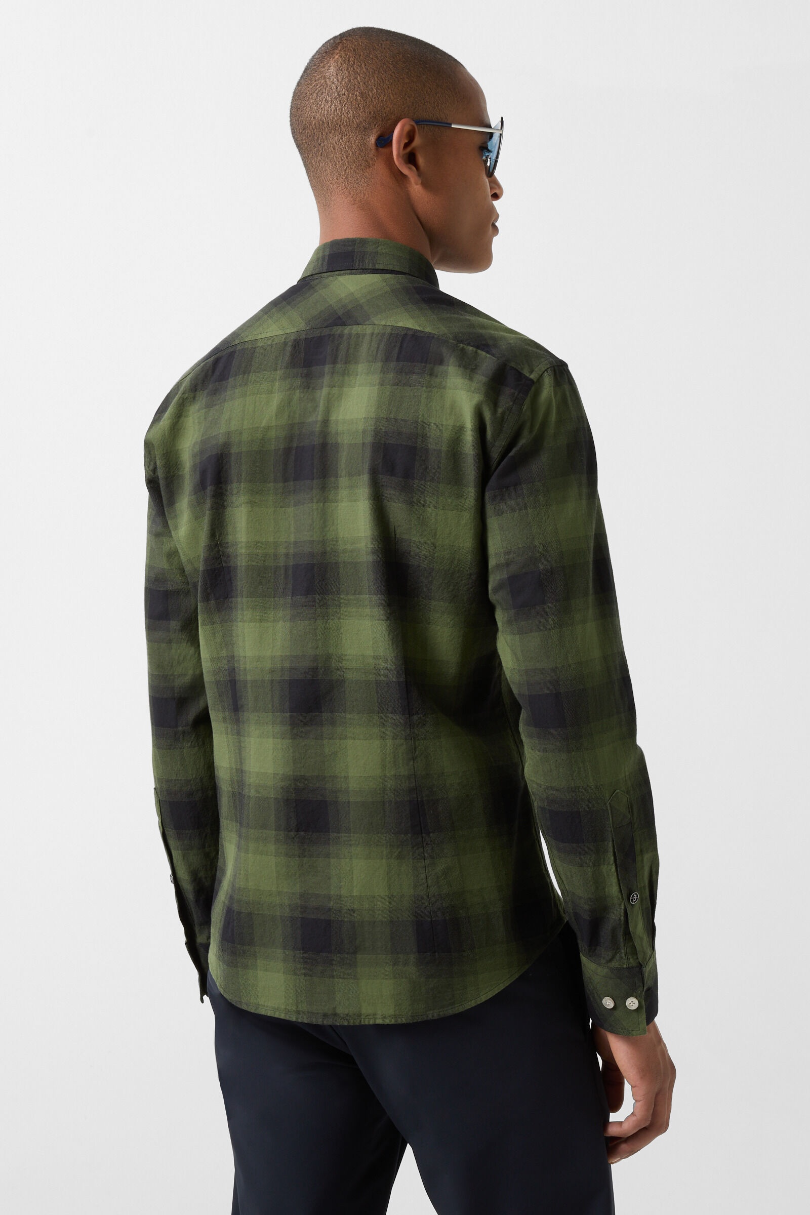 Timi Shirt in Olive green/Black - 3