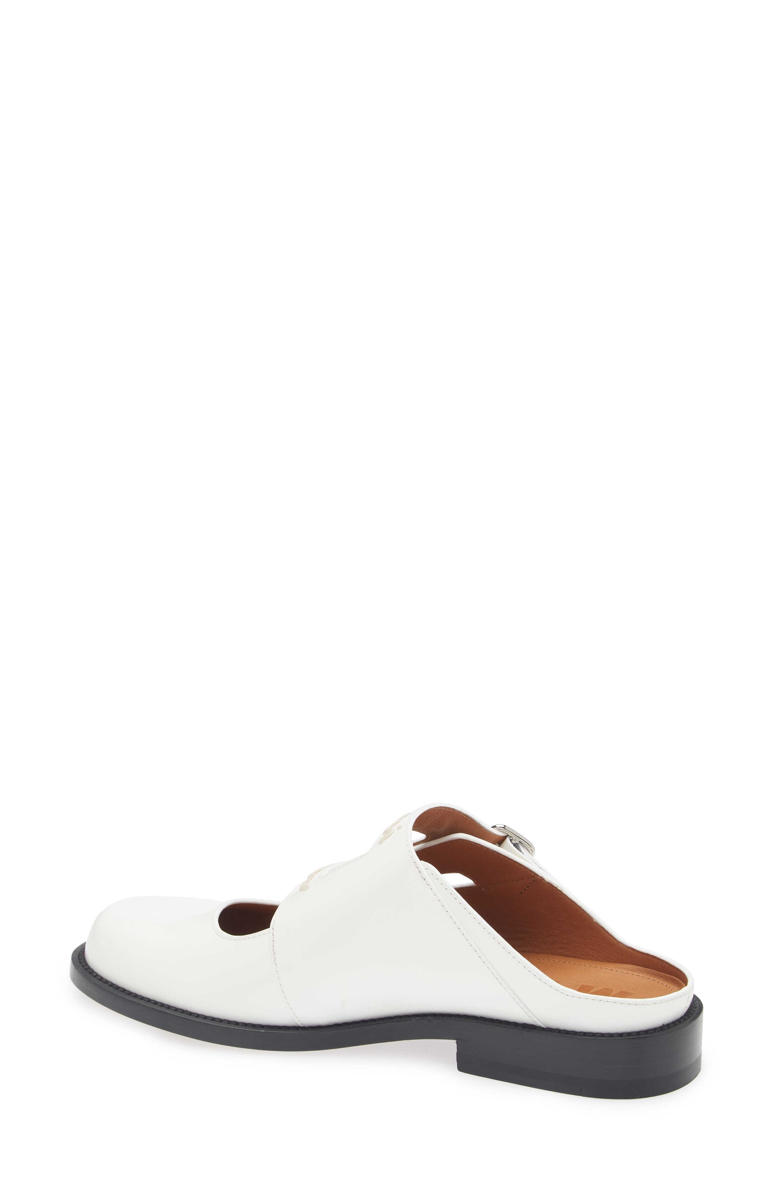 Marni Logo Embroidered Sabot Mule in White at Nordstrom - 2