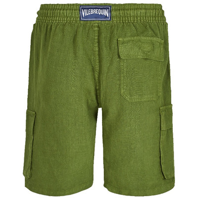 Vilebrequin Men Linen Bermuda Shorts cargo pockets outlook