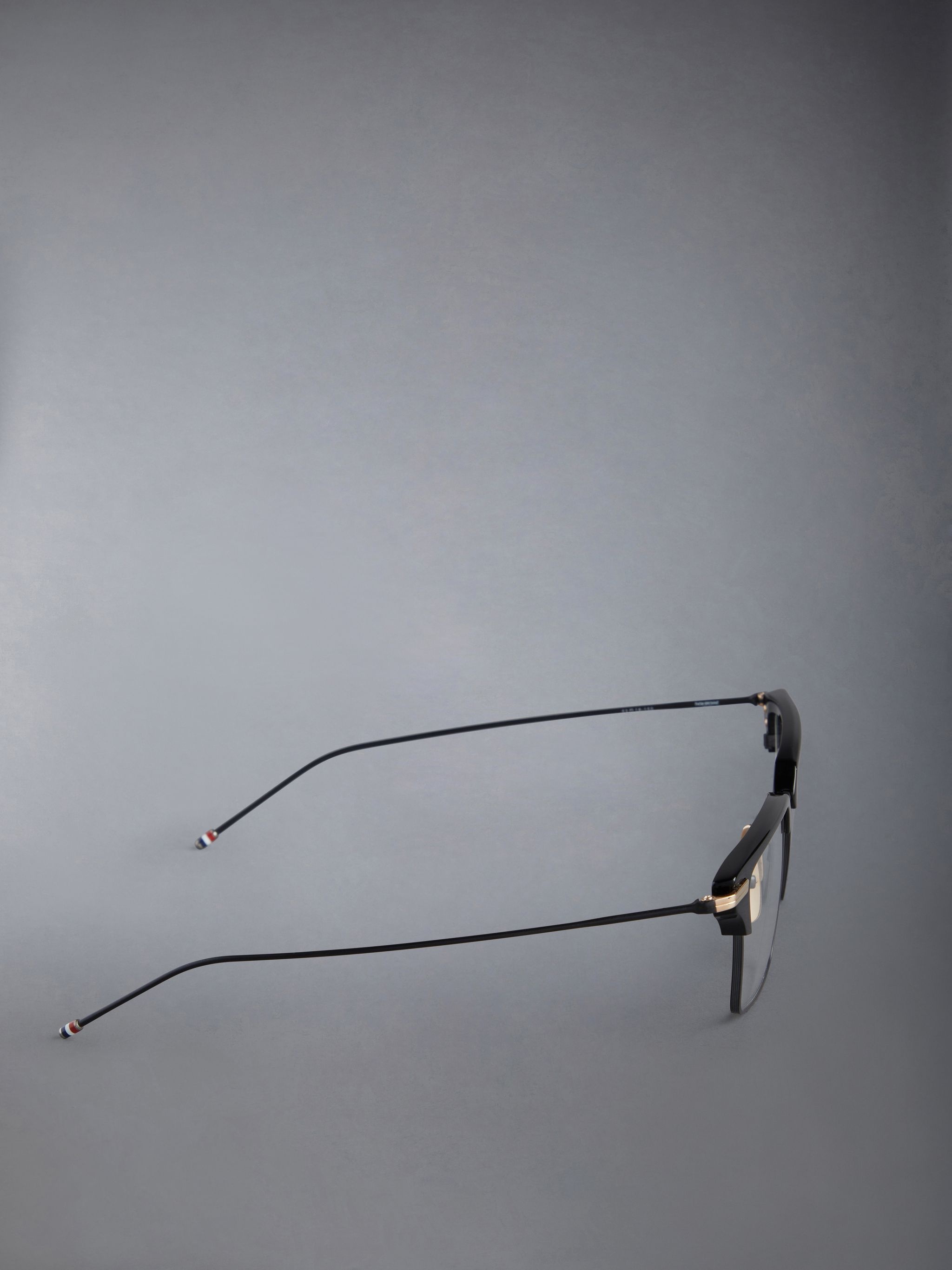 RECTANGULAR EYEGLASSES IN ACETATE AND TITANIUM - 4