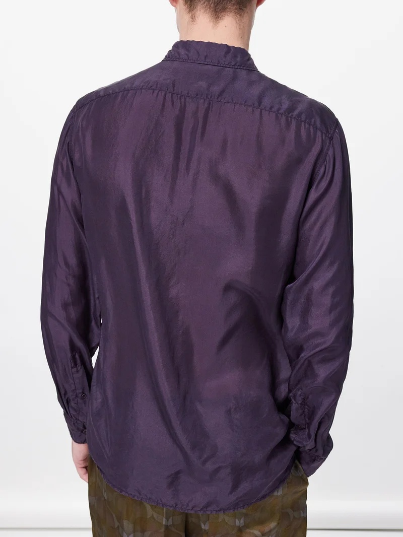 Corbino patch-pocket silk shirt - 4