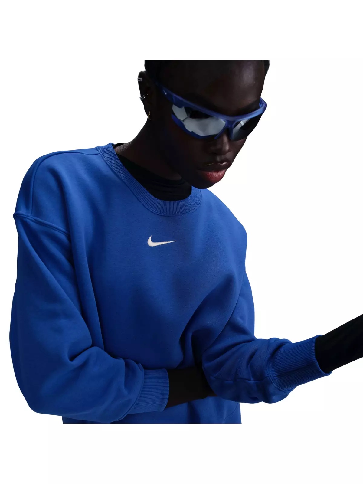 Women's Sportswear Phoenix Fleece Oversized Crewneck Sweatshirt - Blue - 3