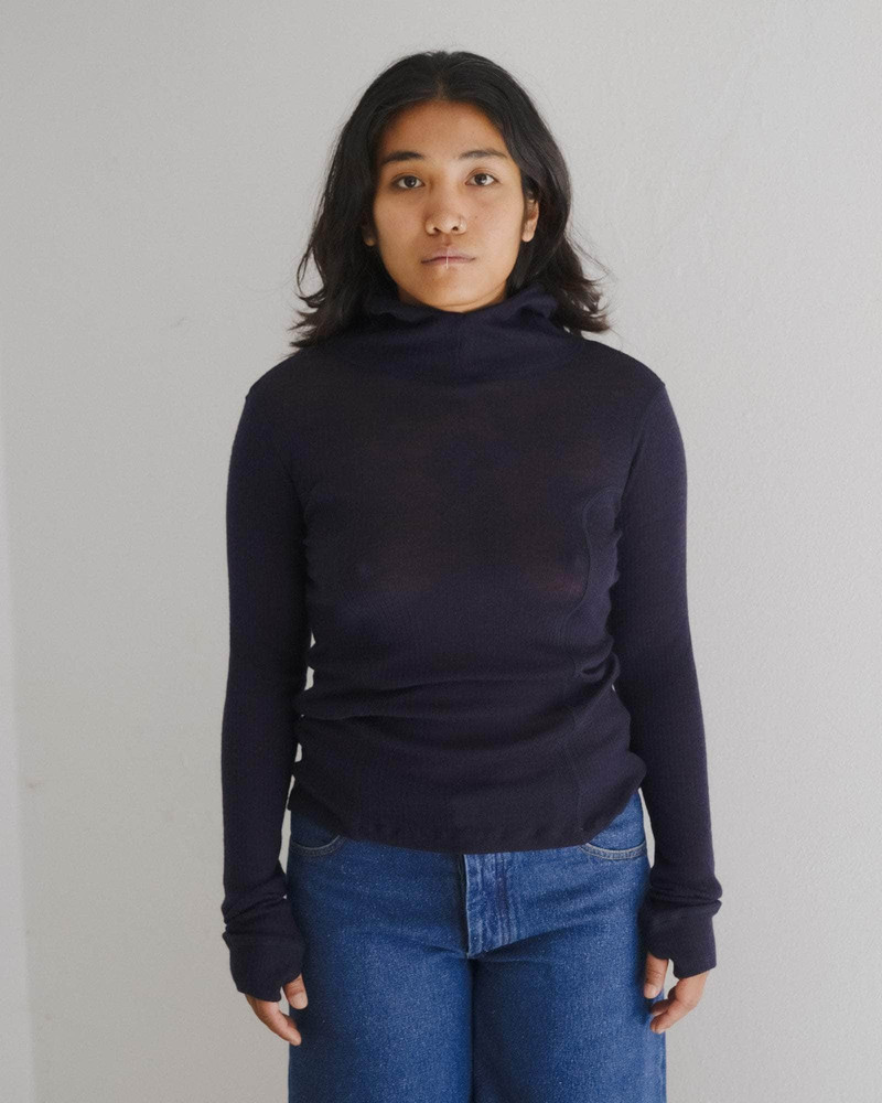 Hanifa Hoodie - Fine Wool Rib 1