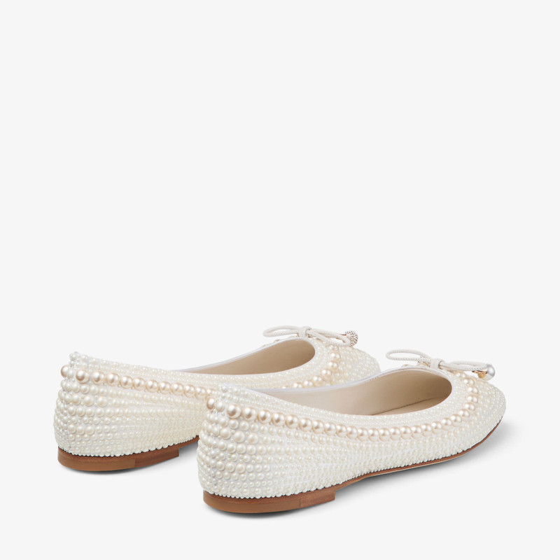 JIMMY CHOO Elme Flat
White Satin Pearl Flats outlook