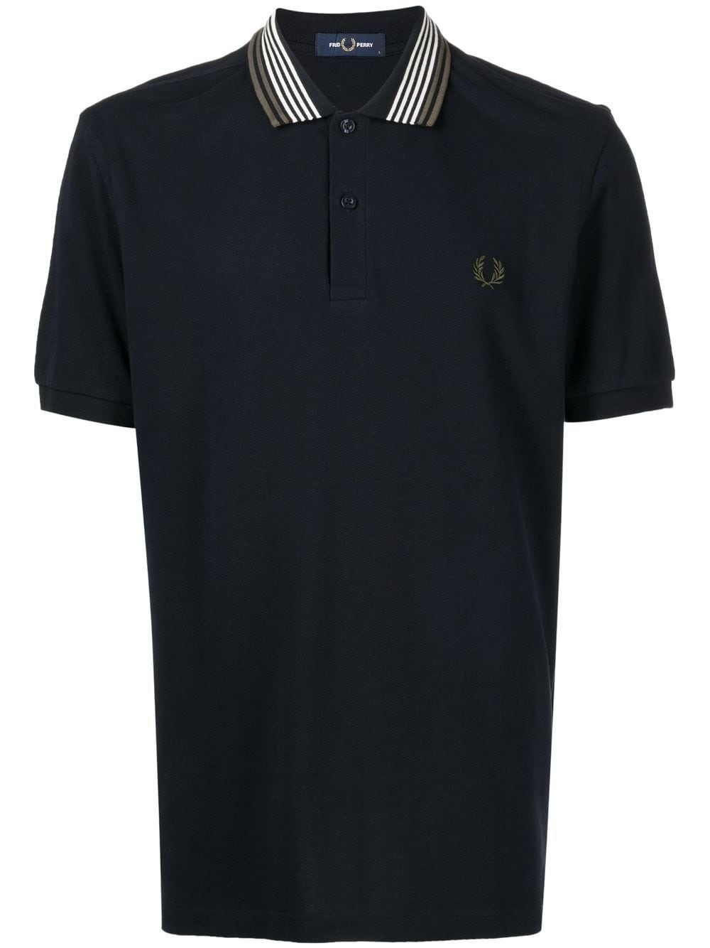 logo-embroidered cotton polo shirt - 1