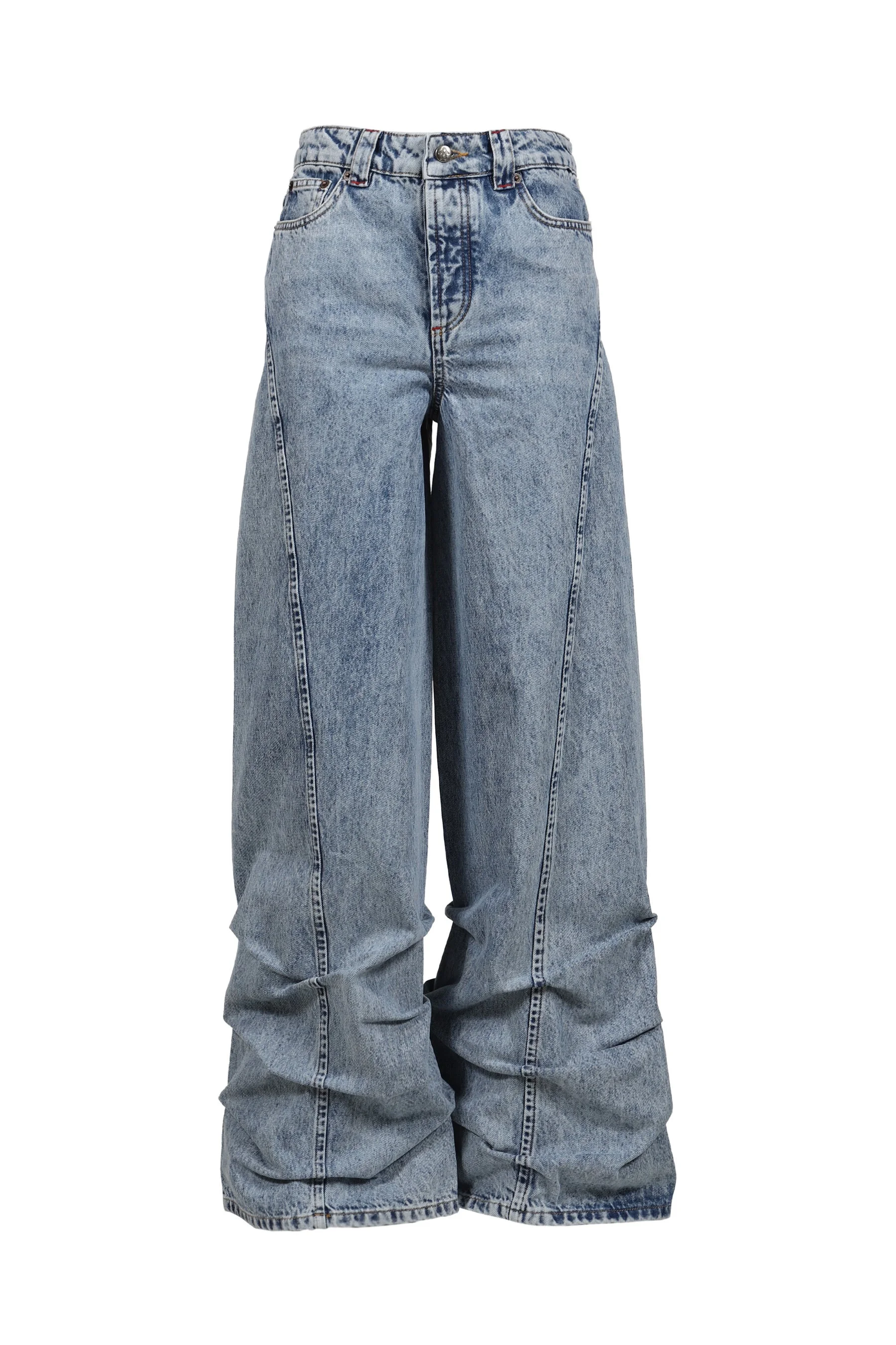 AVAVAV PLEATED JEANS BLUE / BLU - 1