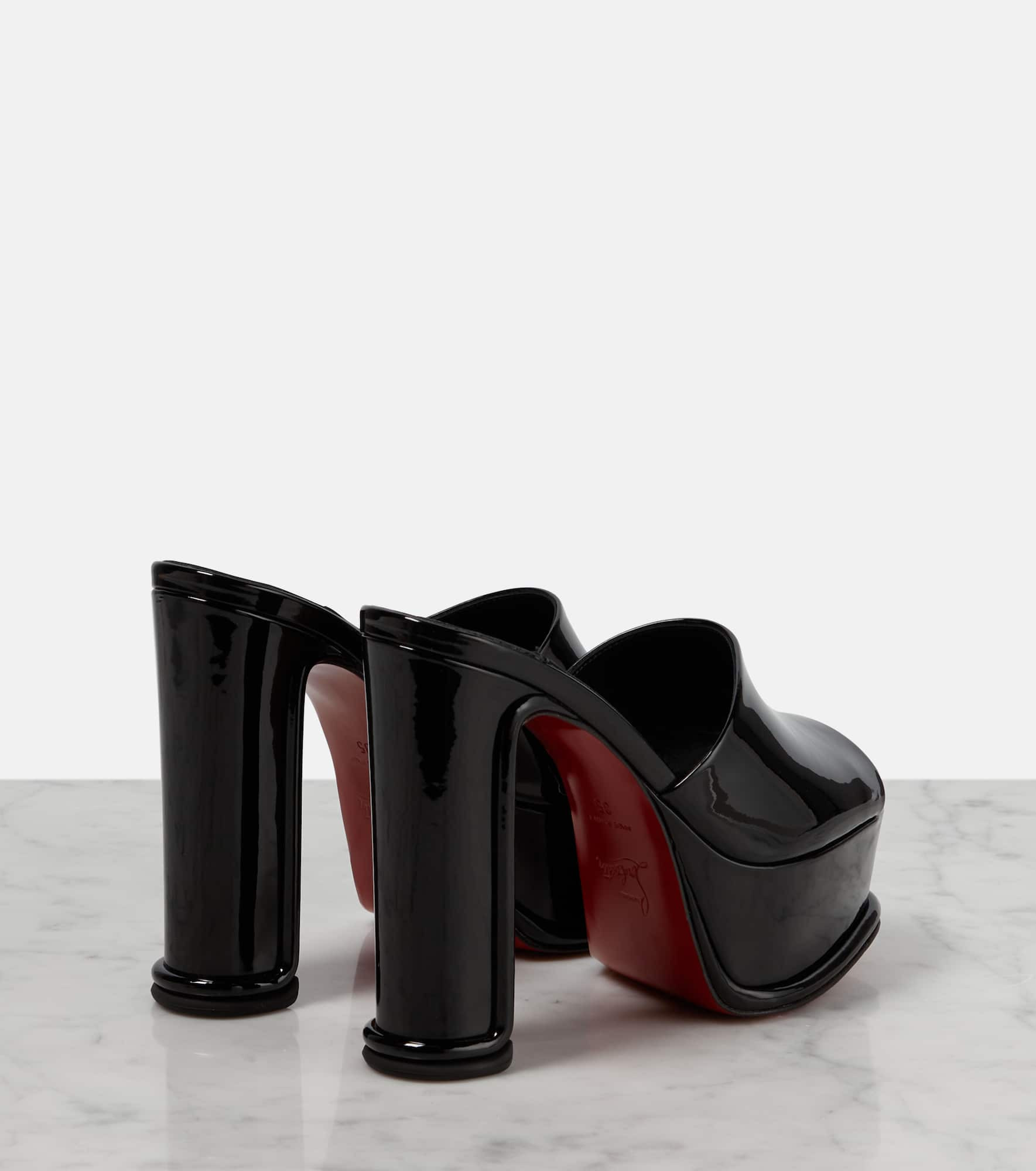 Amali patent leather platform mules - 3