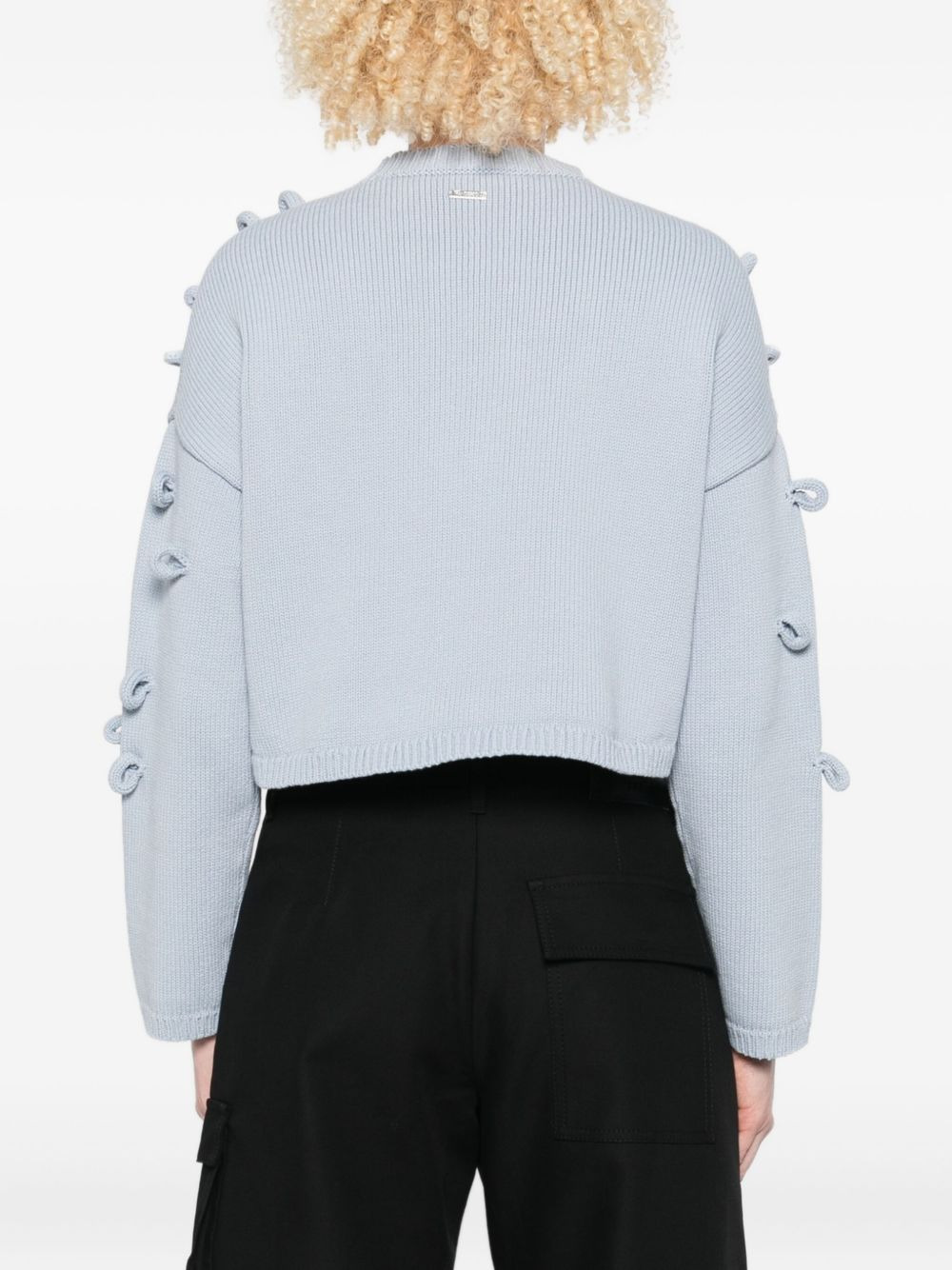 textured-pompom sweater - 4