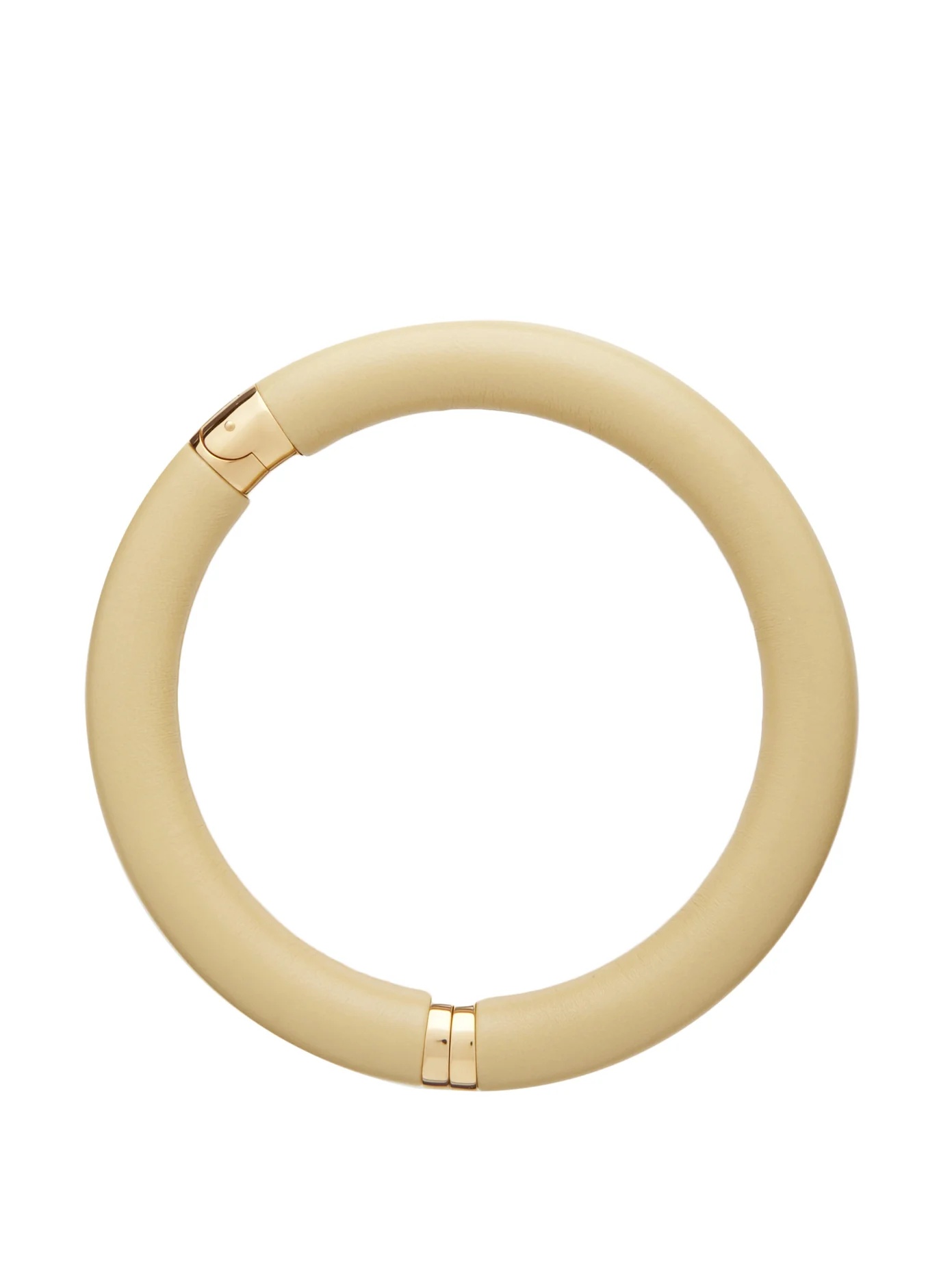 18kt gold-plated and nappa-leather choker - 1