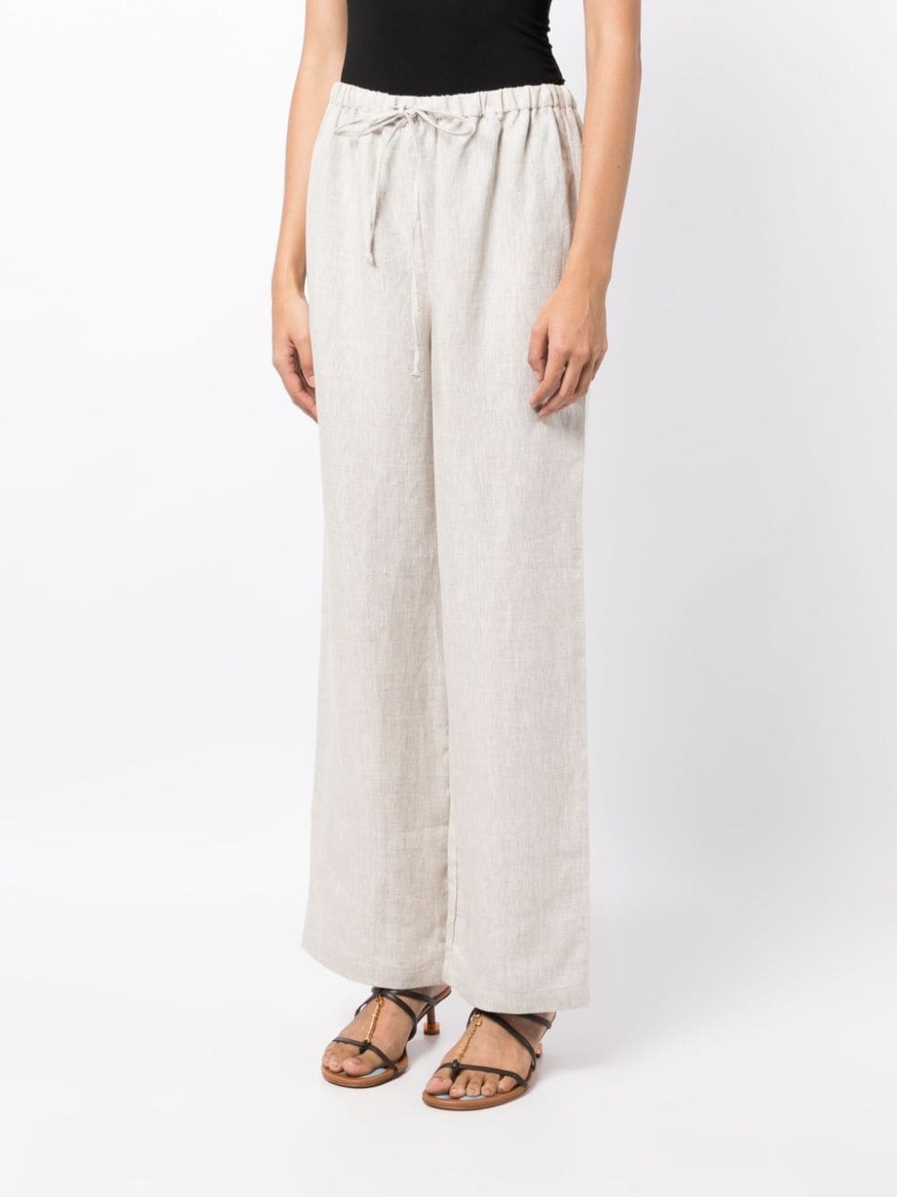 Olina straight-leg linen trousers - 3