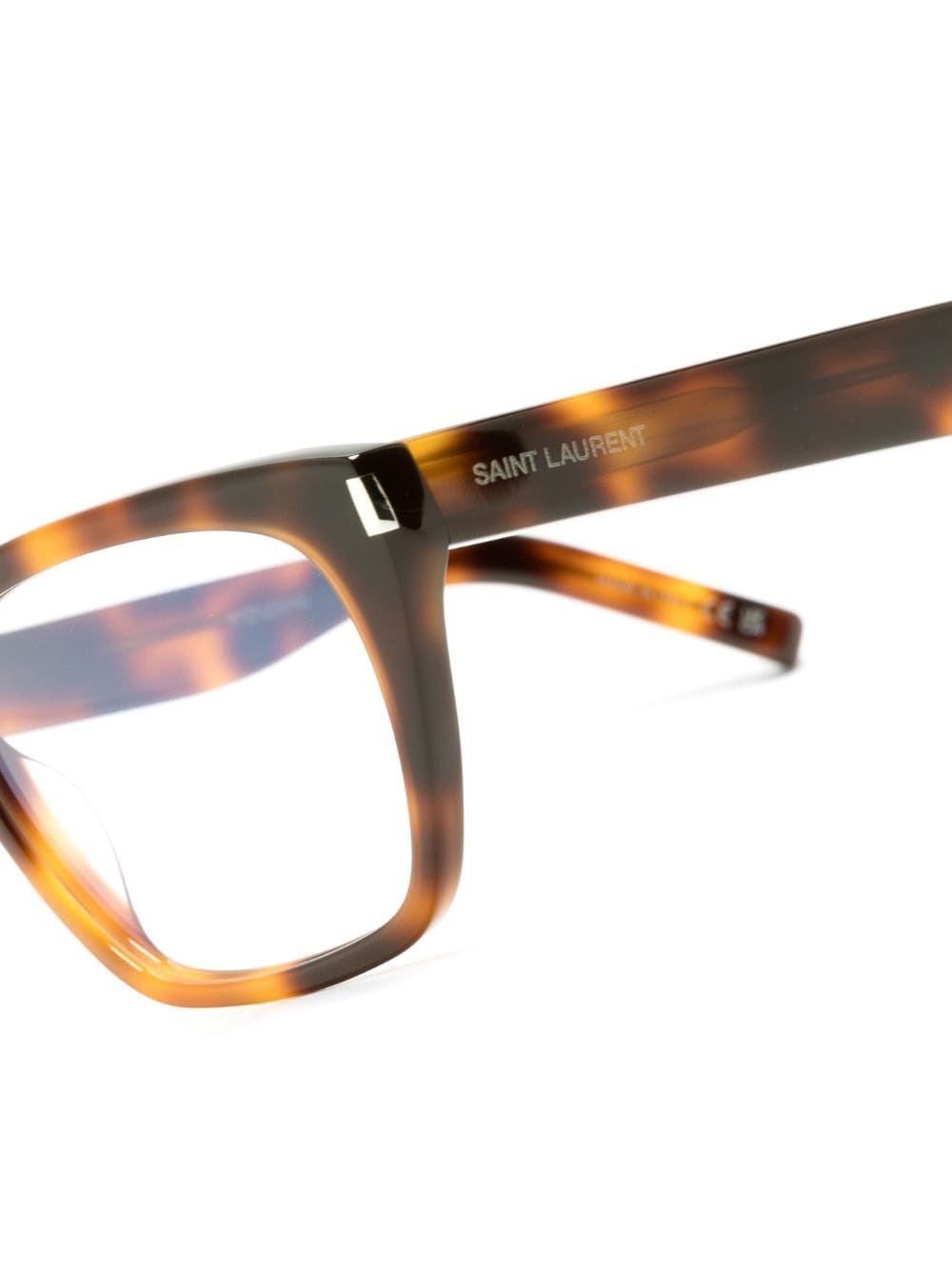 tortoiseshell-effect square-frame glasses - 3