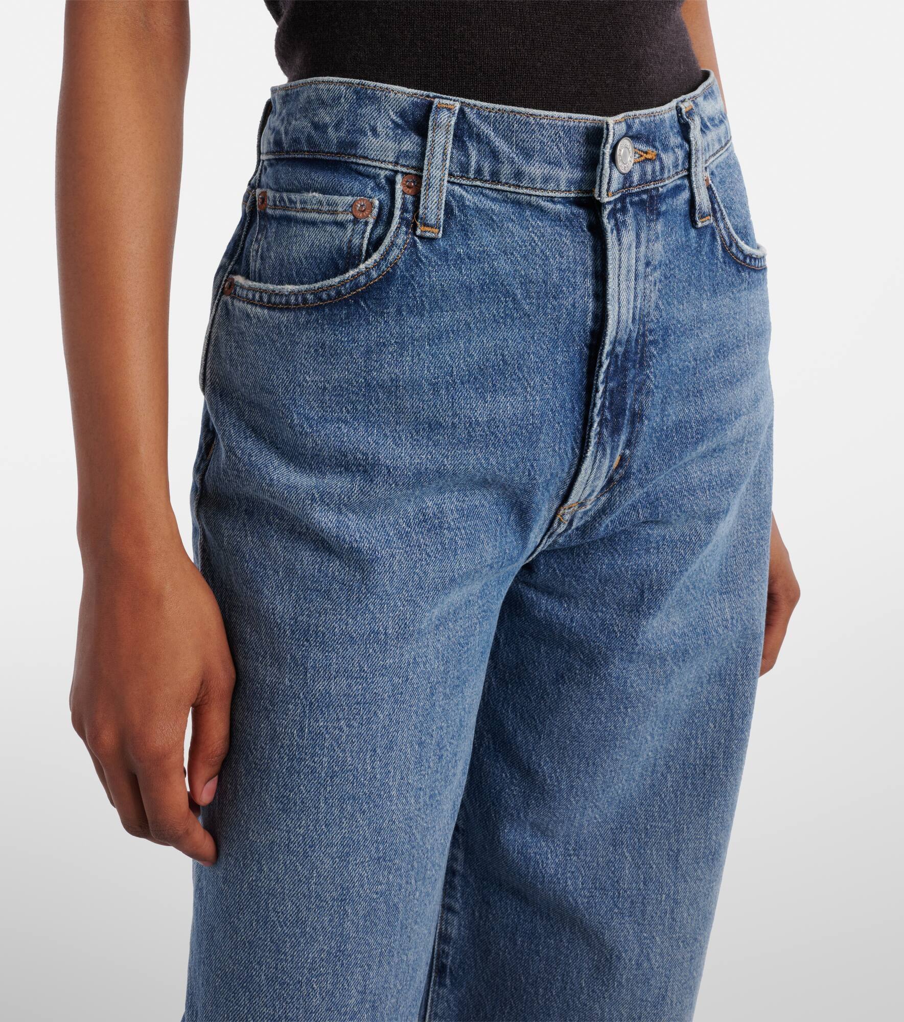 Harper Crop mid-rise wide-leg jeans - 4