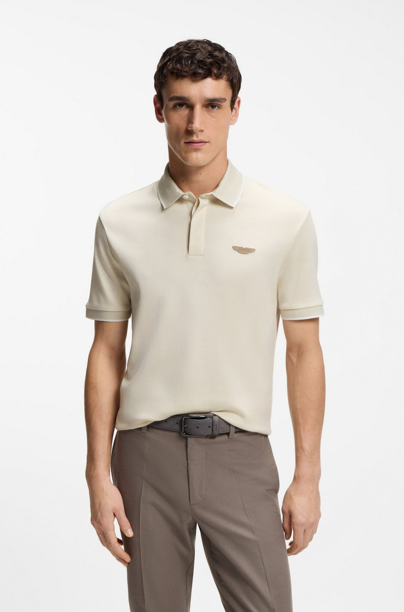 BOSS X ASTON MARTIN POLO SHIRT IN WOOL-COTTON PIQUÉ 2