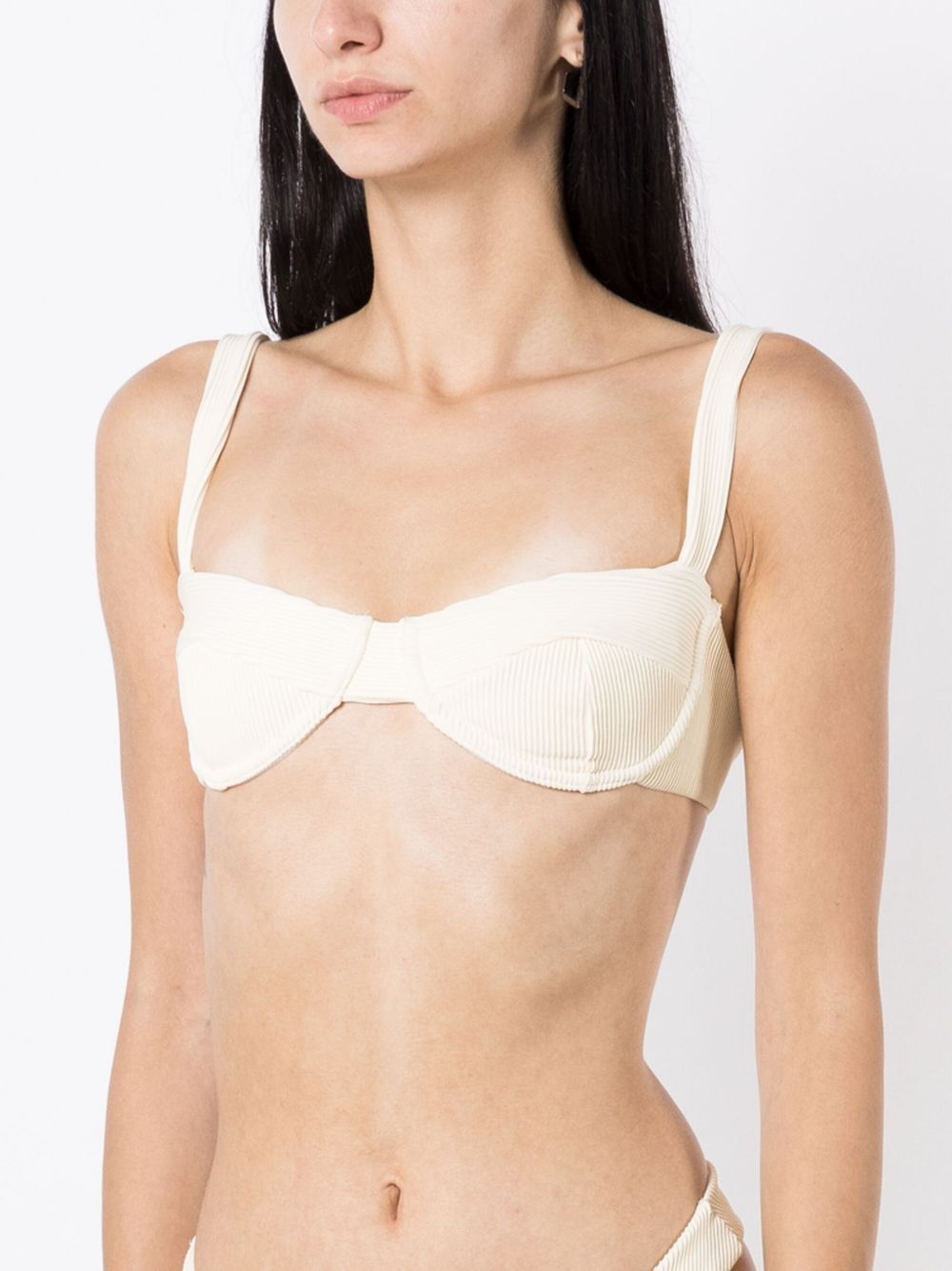 underwire-cup ribbed bikini top - 3