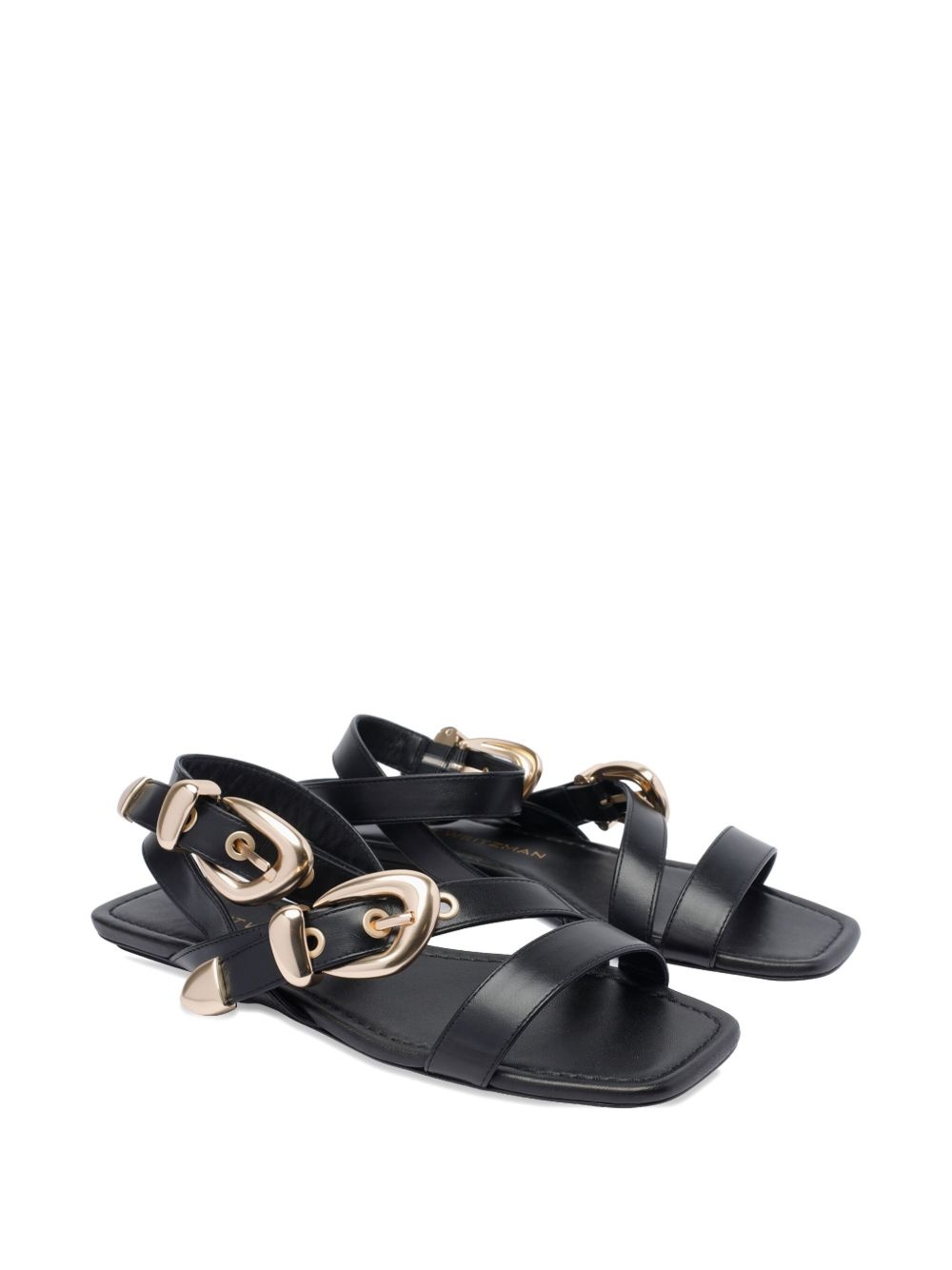 leather flat sandals - 2