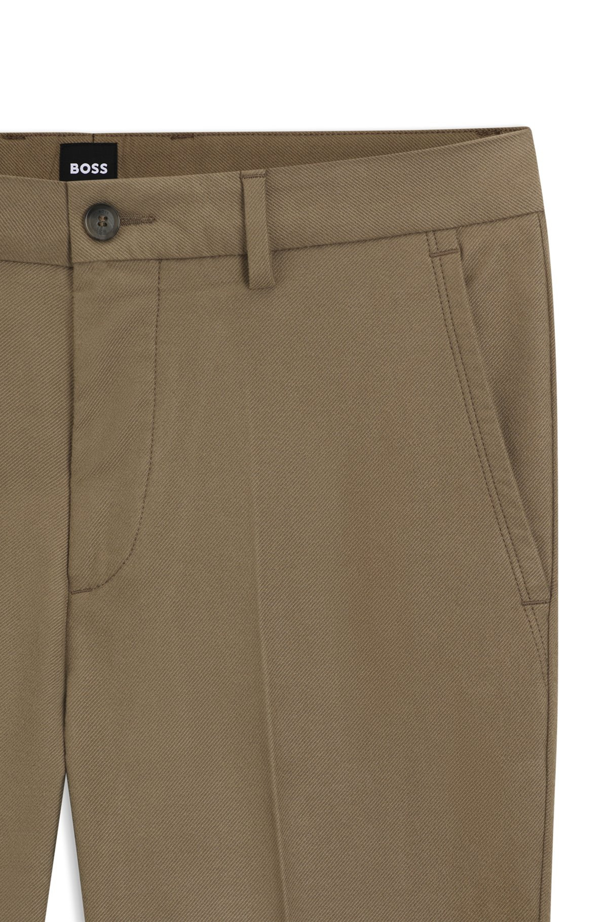 SLIM-FIT TROUSERS IN COTTON-BLEND TWILL - 6