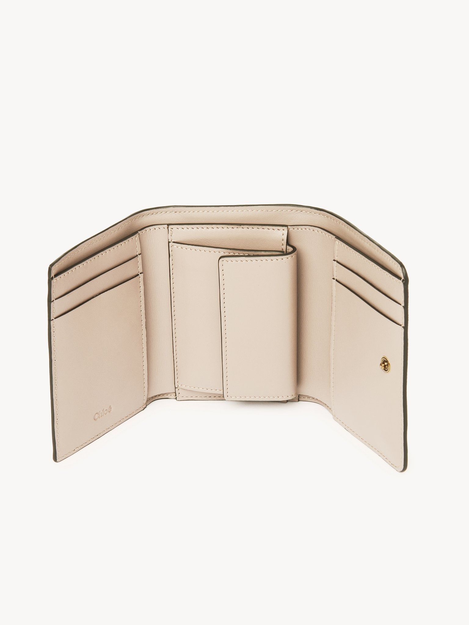 SMALL CHLOÉ ICONIC TRI-FOLD WITH COIN POCKET IN SHINY LEATHER - 3