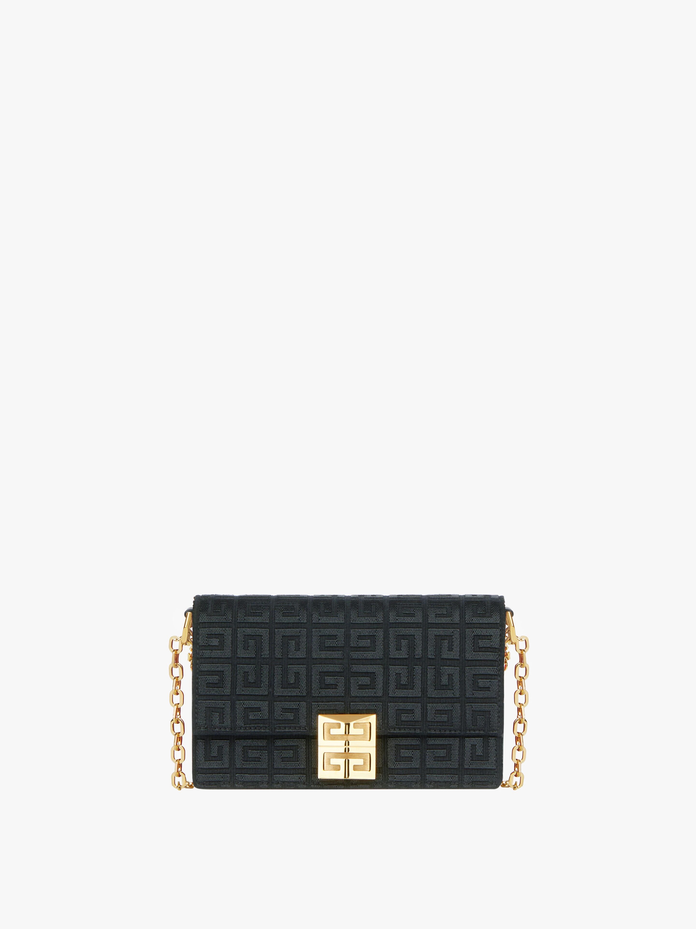 SMALL 4G BAG IN 4G EMBROIDERED CANVAS WITH CHAIN - 1