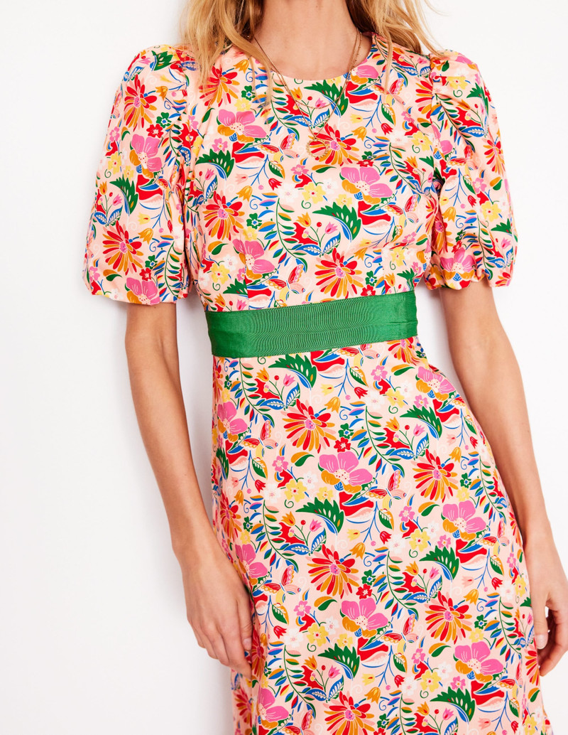 Grosgrain Waist Dress-Multi, Wildflower Trail 3