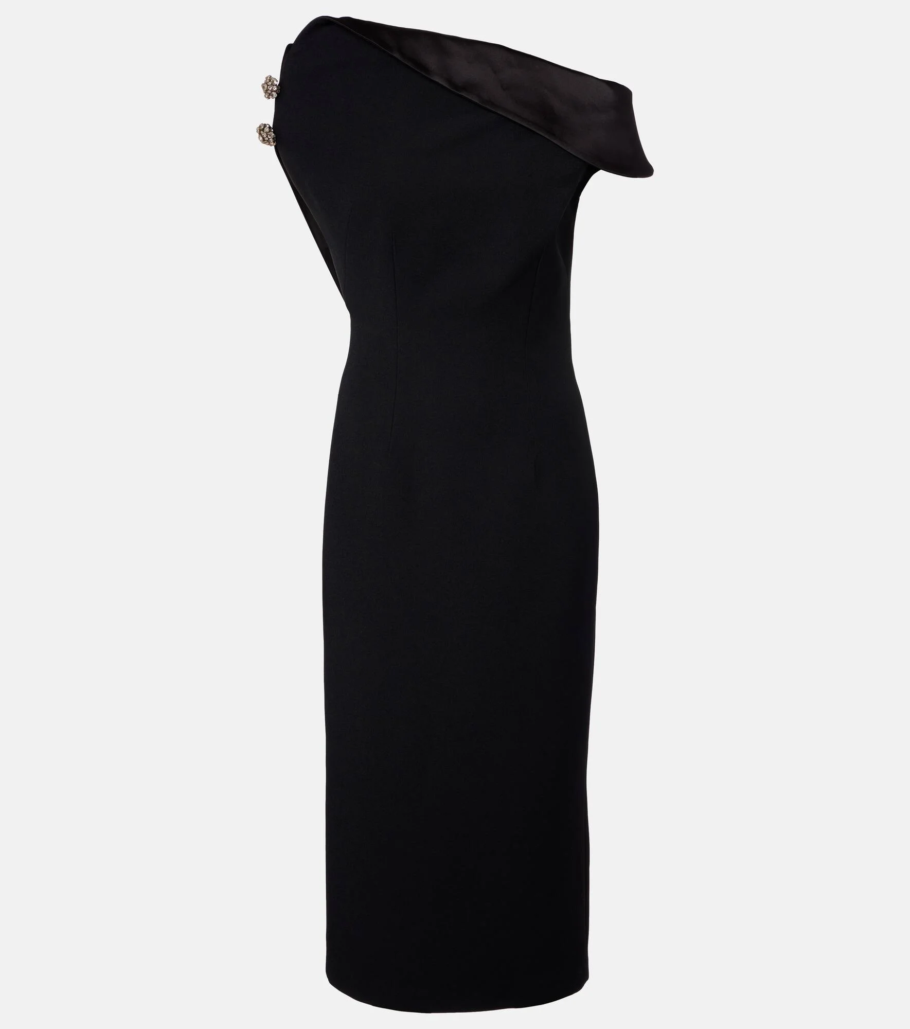 Reina asymmetric embellished midi dress - 1