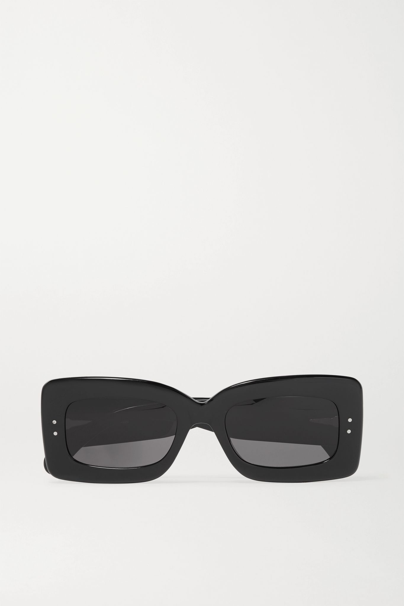 Eyelet-embellished square-frame acetate sunglasses - 1