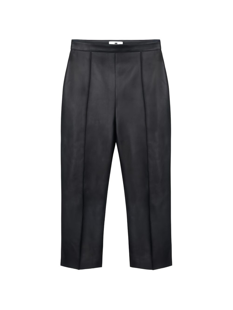 leather side-slits trousers 1