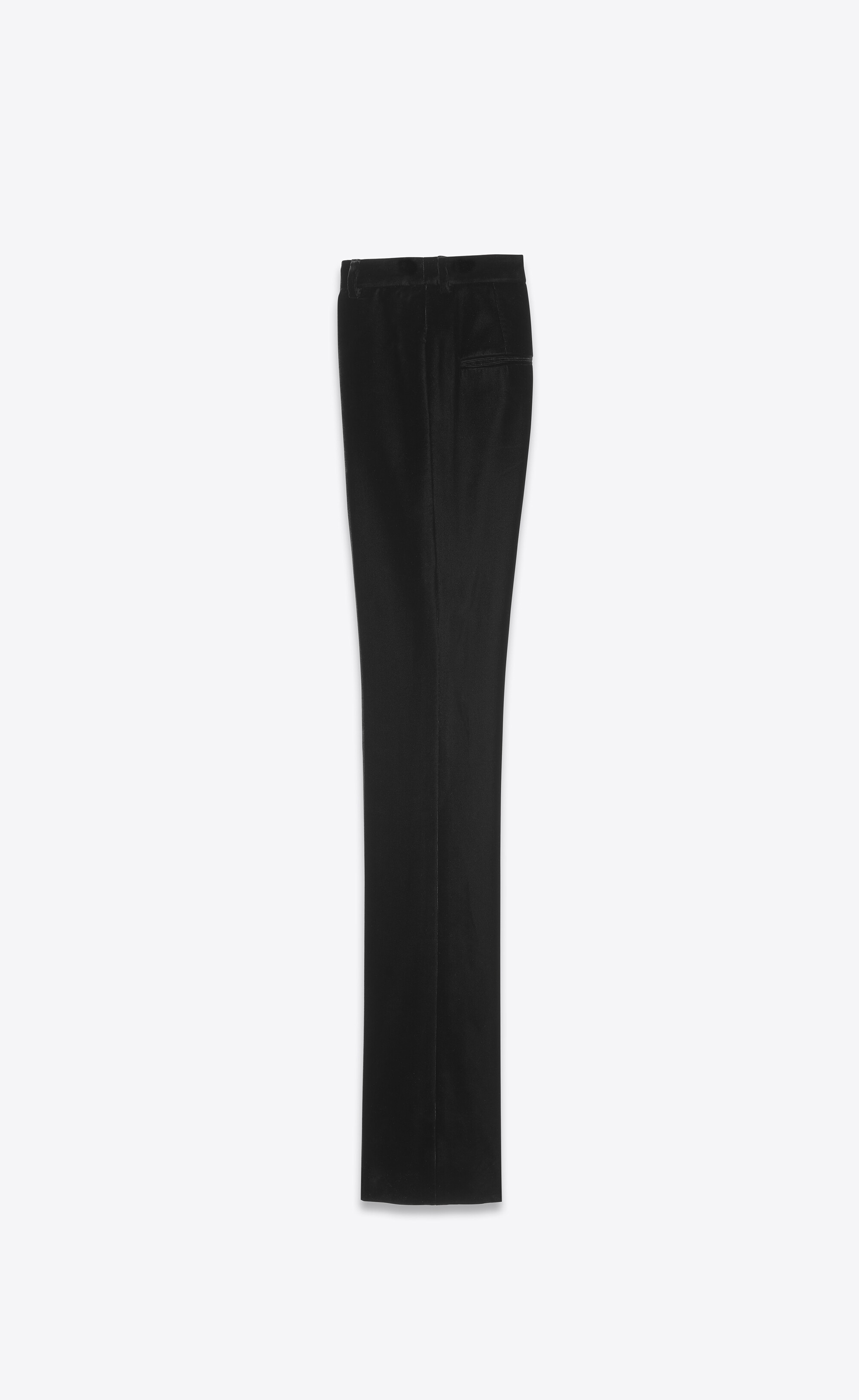 straight-leg pants in velvet - 2