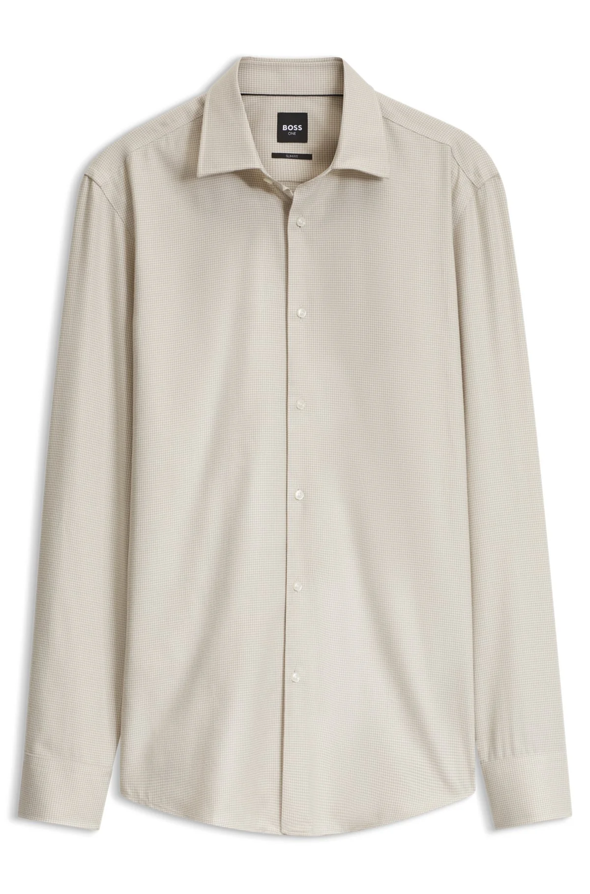 SLIM-FIT SHIRT IN PATTERNED COTTON-BLEND FLANNEL - 1