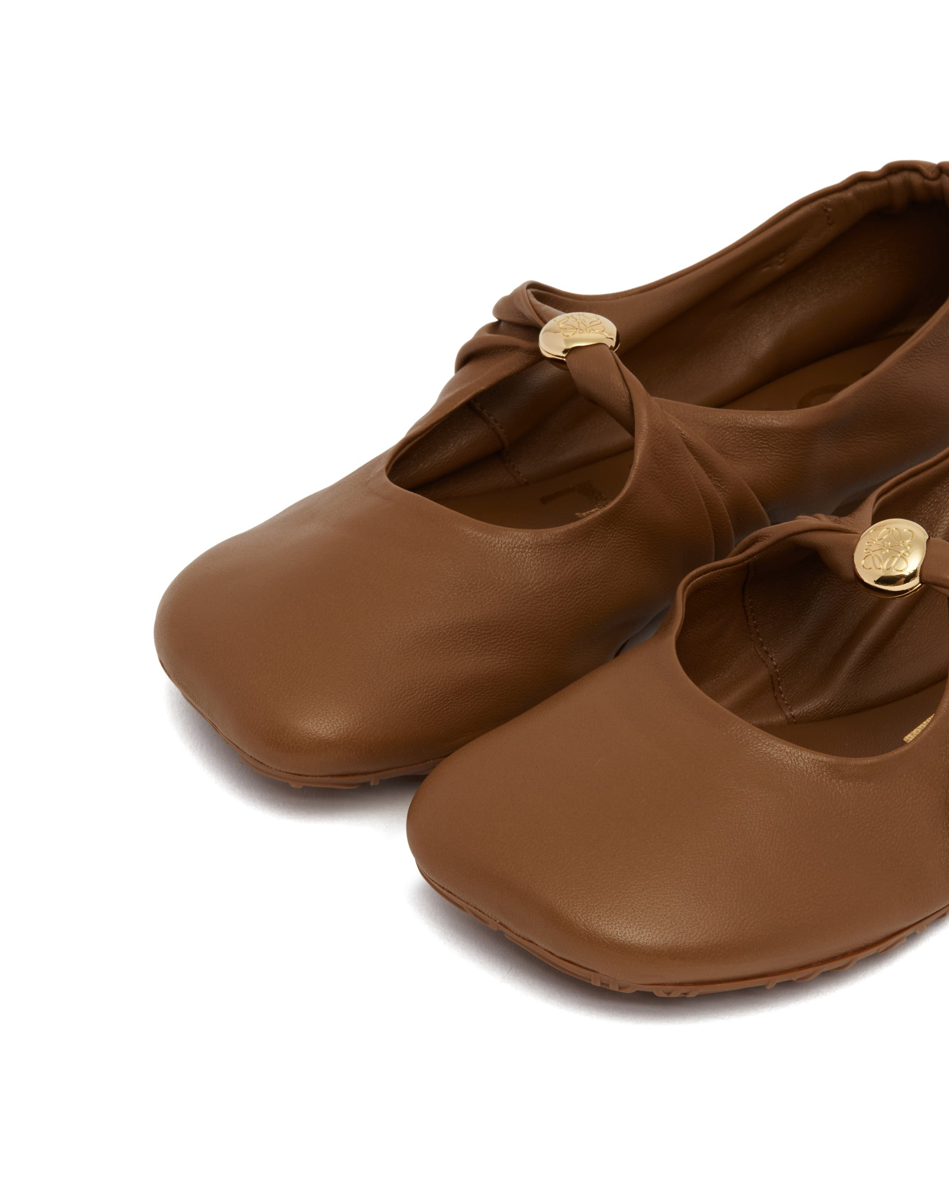 Brown Pebble Soft Ballet Flats - 6