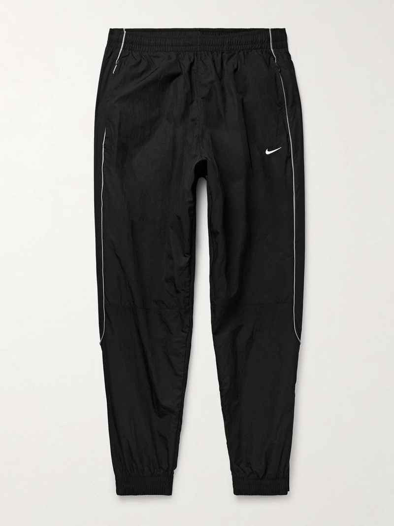 Solo Swoosh Logo-Embroidered Nylon Track Pants - 1
