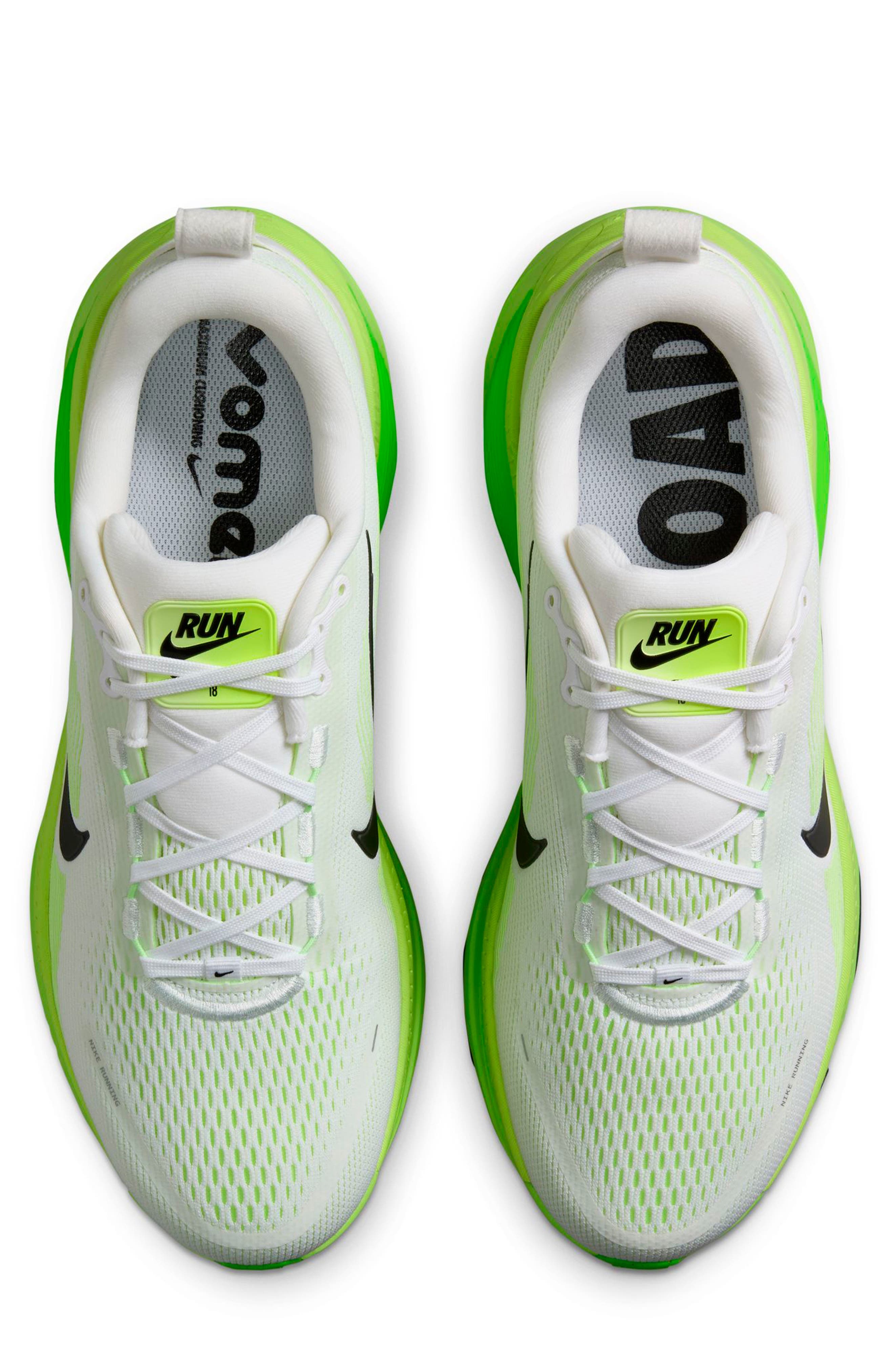 Nike Vomero 18 Running Shoe in White/Electric Green at Nordstrom - 4