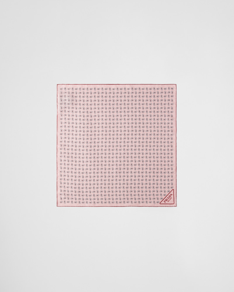 Printed silk twill scarf 1