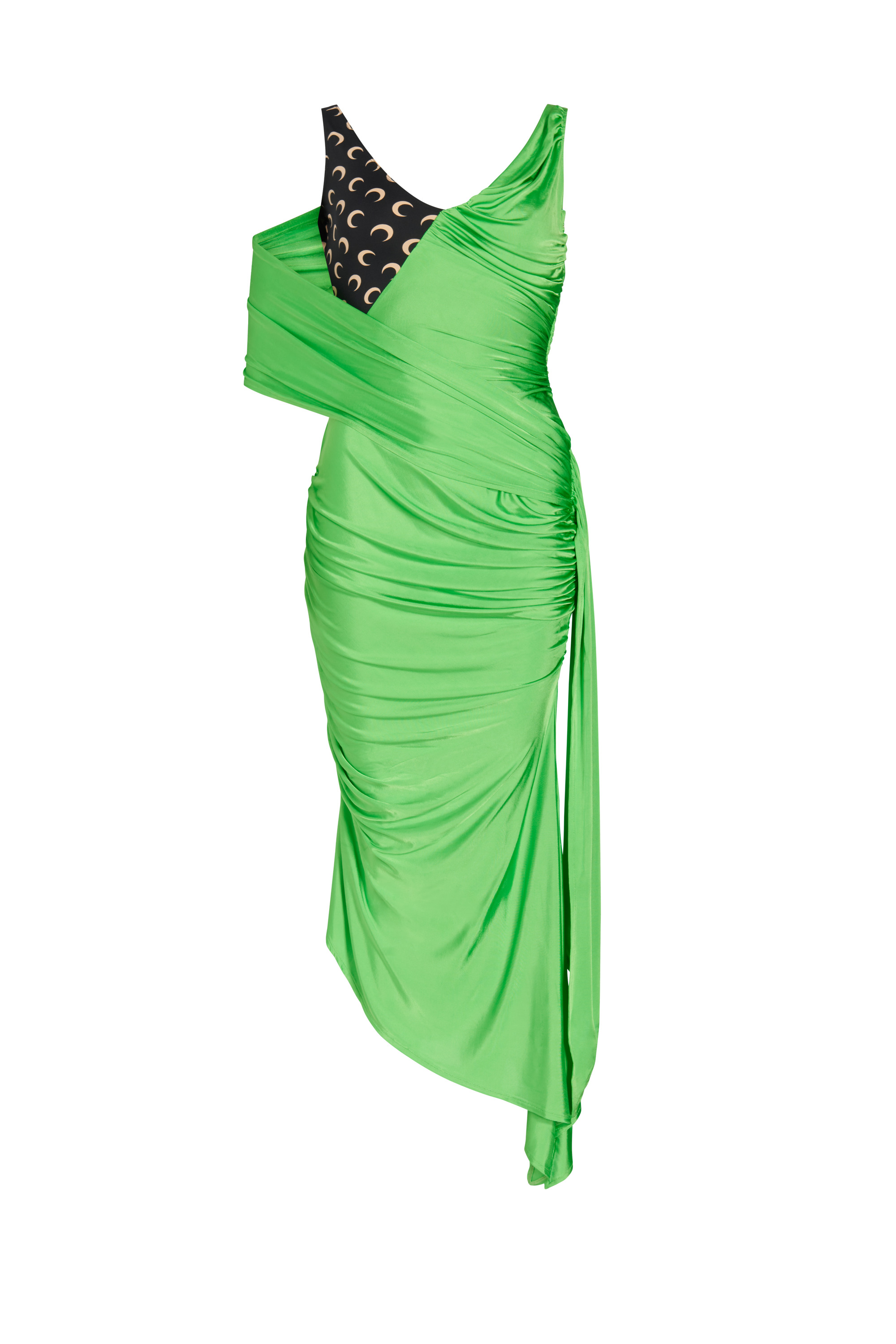 Jersey Body Shelter Draped Dress - 1
