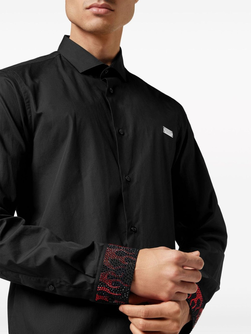 Sugar Daddy flame-trim shirt 4