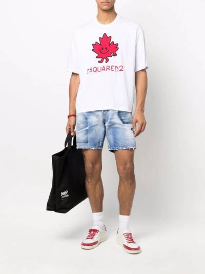 DSQUARED2 distressed-effect denim shorts outlook