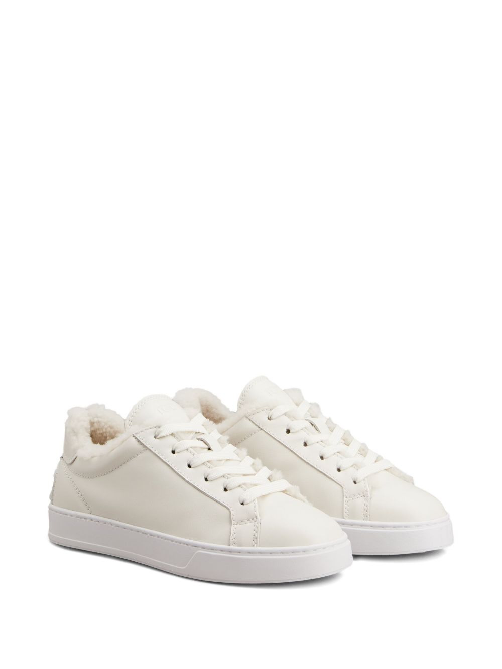shearling-trimmed sneakers - 2