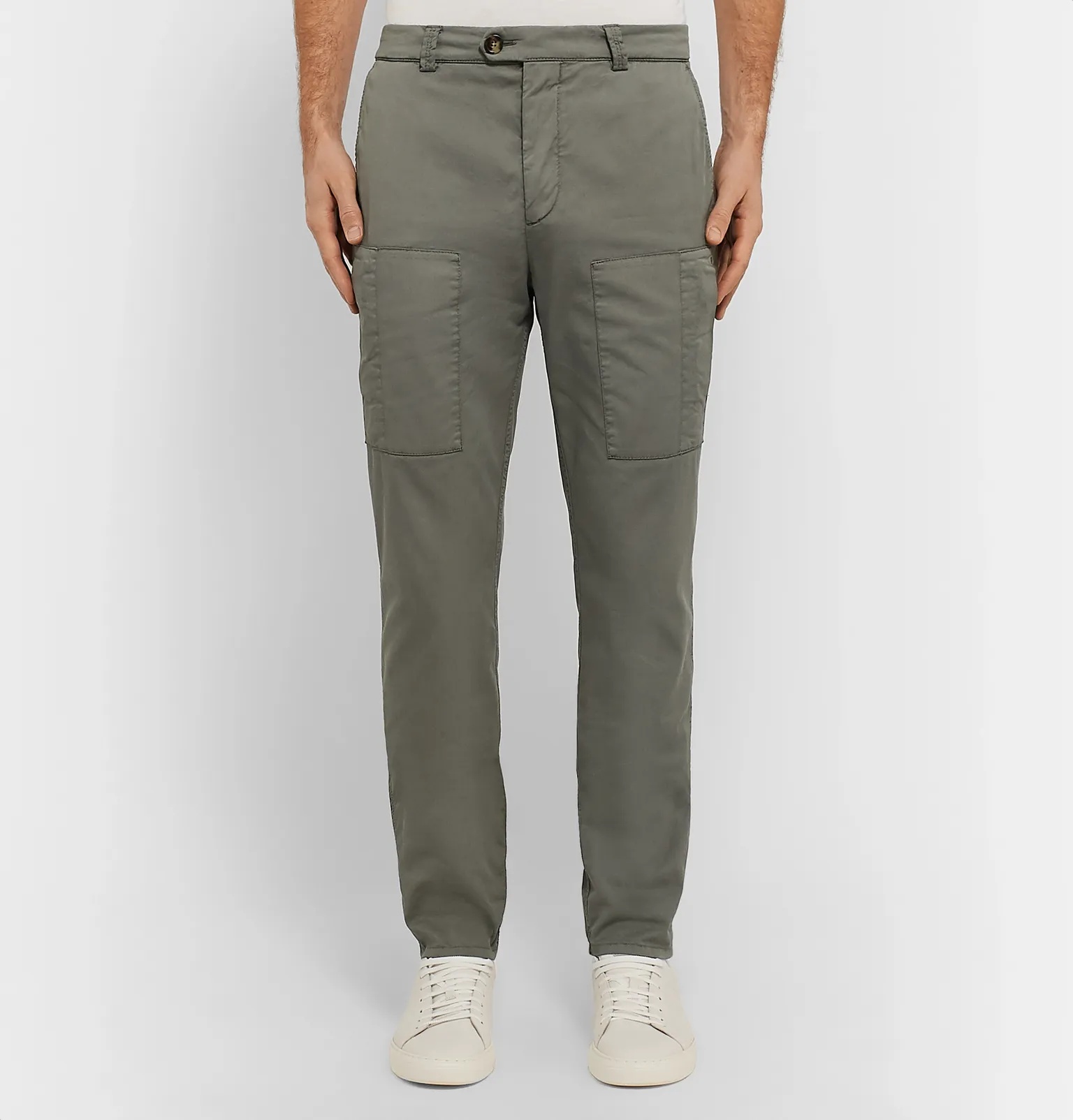 Stretch-Cotton Twill Cargo Trousers - 4