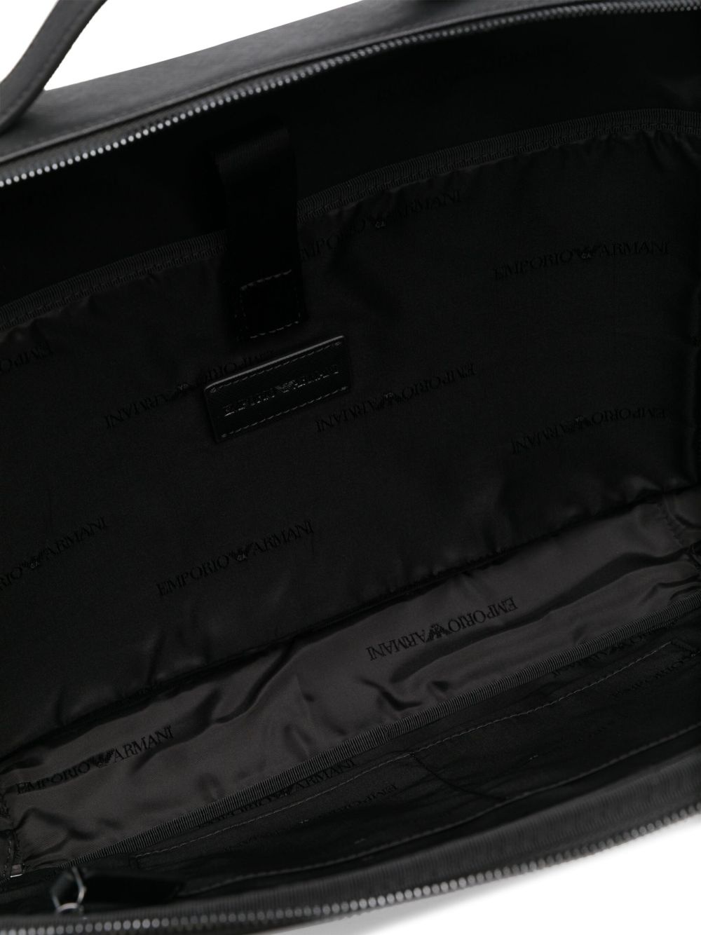 logo-embossed laptop bag - 5