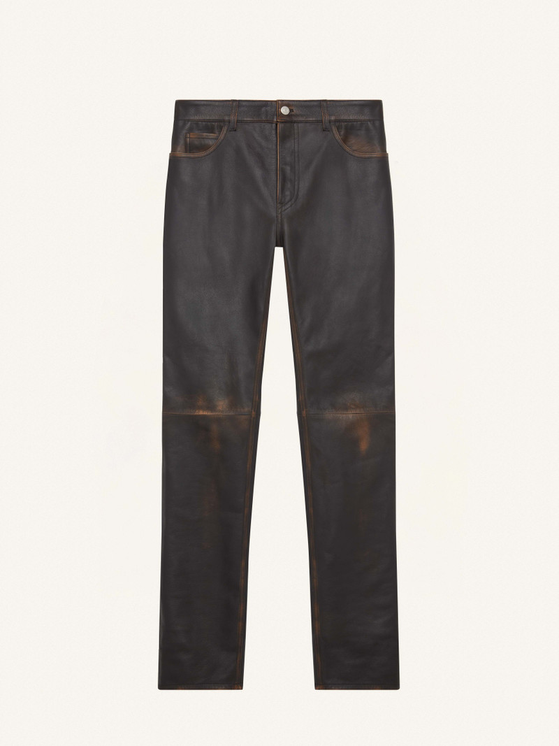 USED LEATHER 5-POCKET PANTS 1