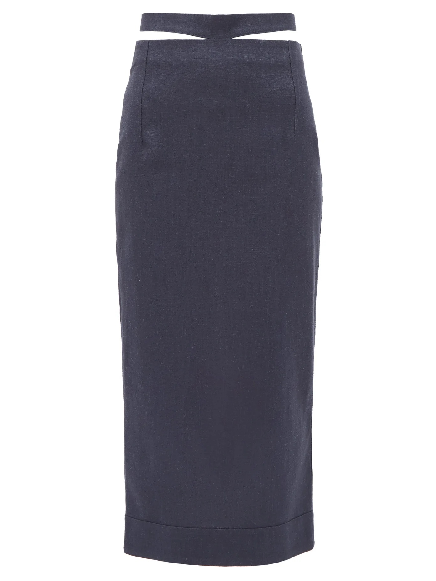 Valerie cutout-waist midi pencil skirt - 1