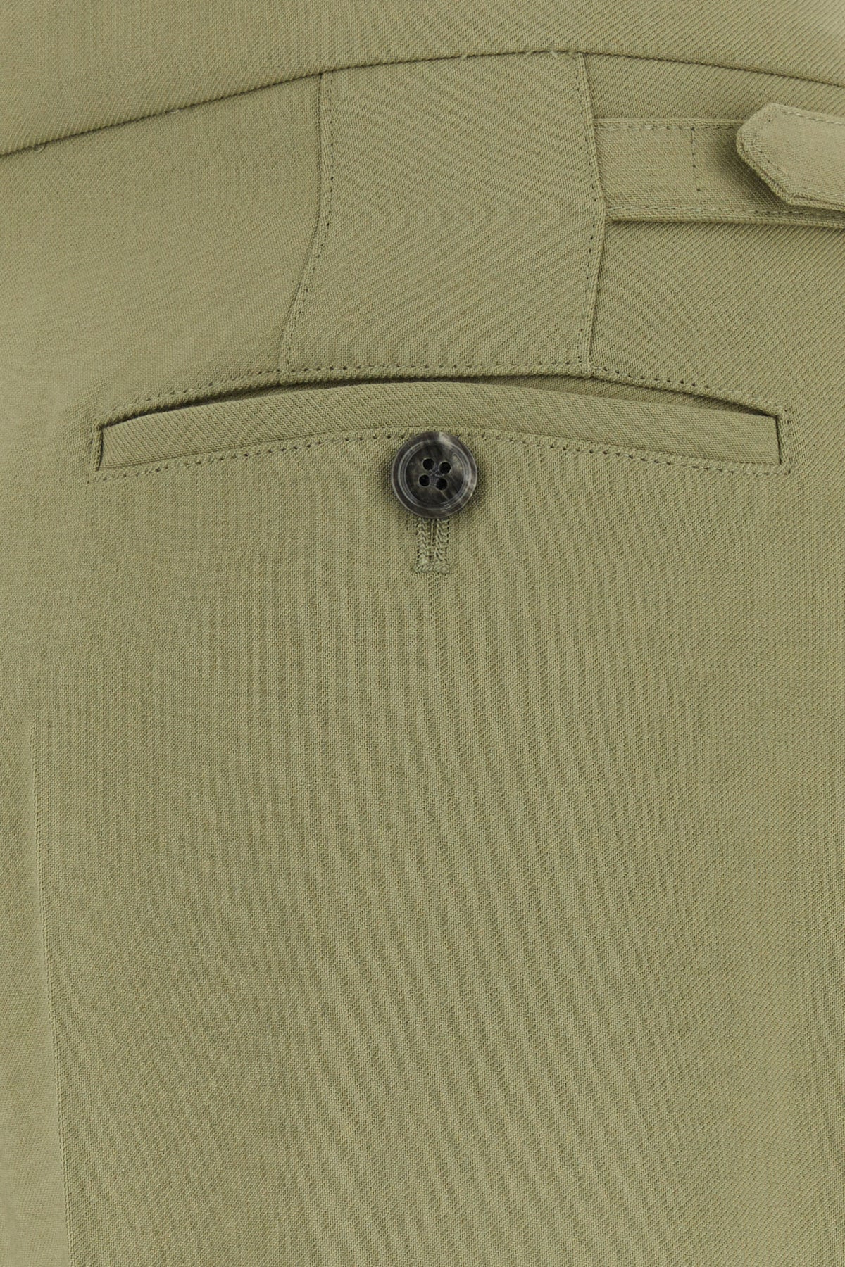 Green viscose blend pant - 3