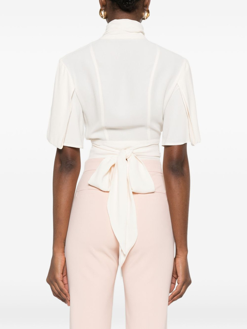 tie-waist short-sleeve blouse 4