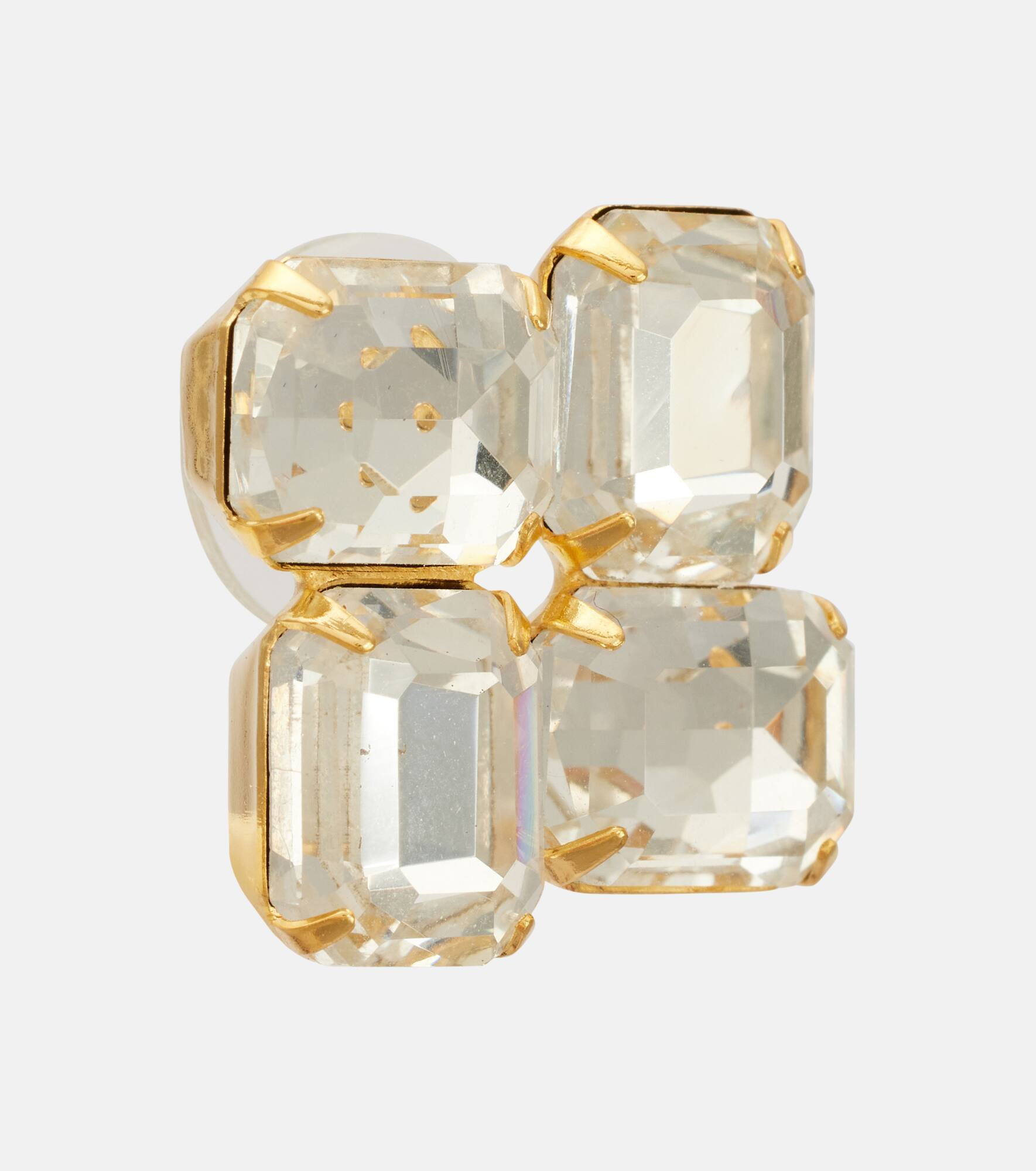 Piccolo crystal-embellished gold-plated earrings - 2