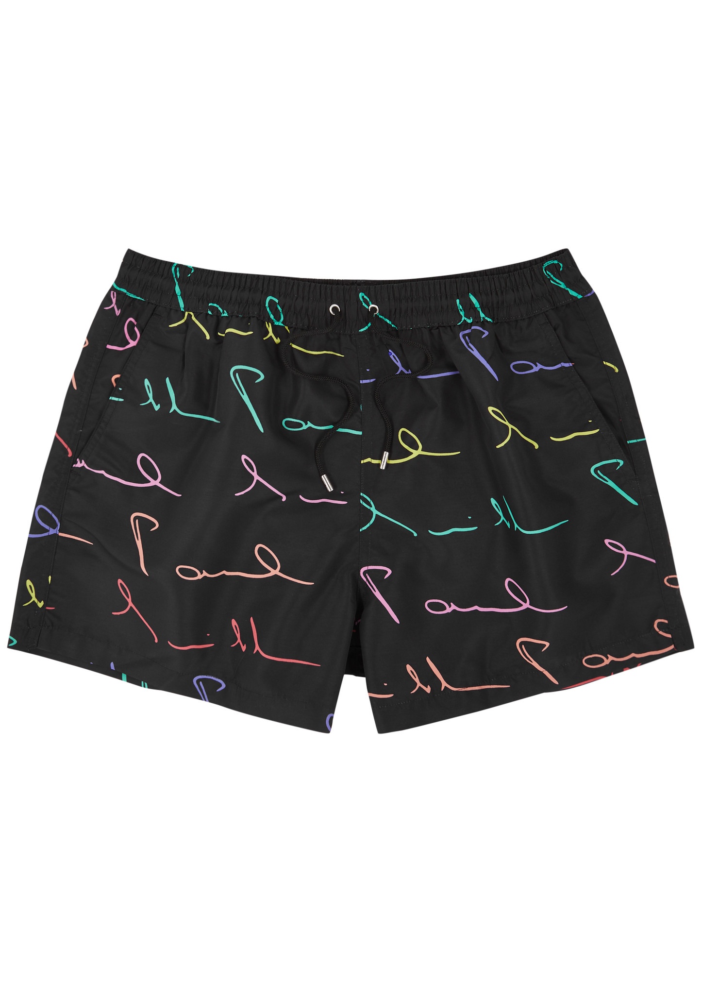 Script logo-print shell swim shorts - 1